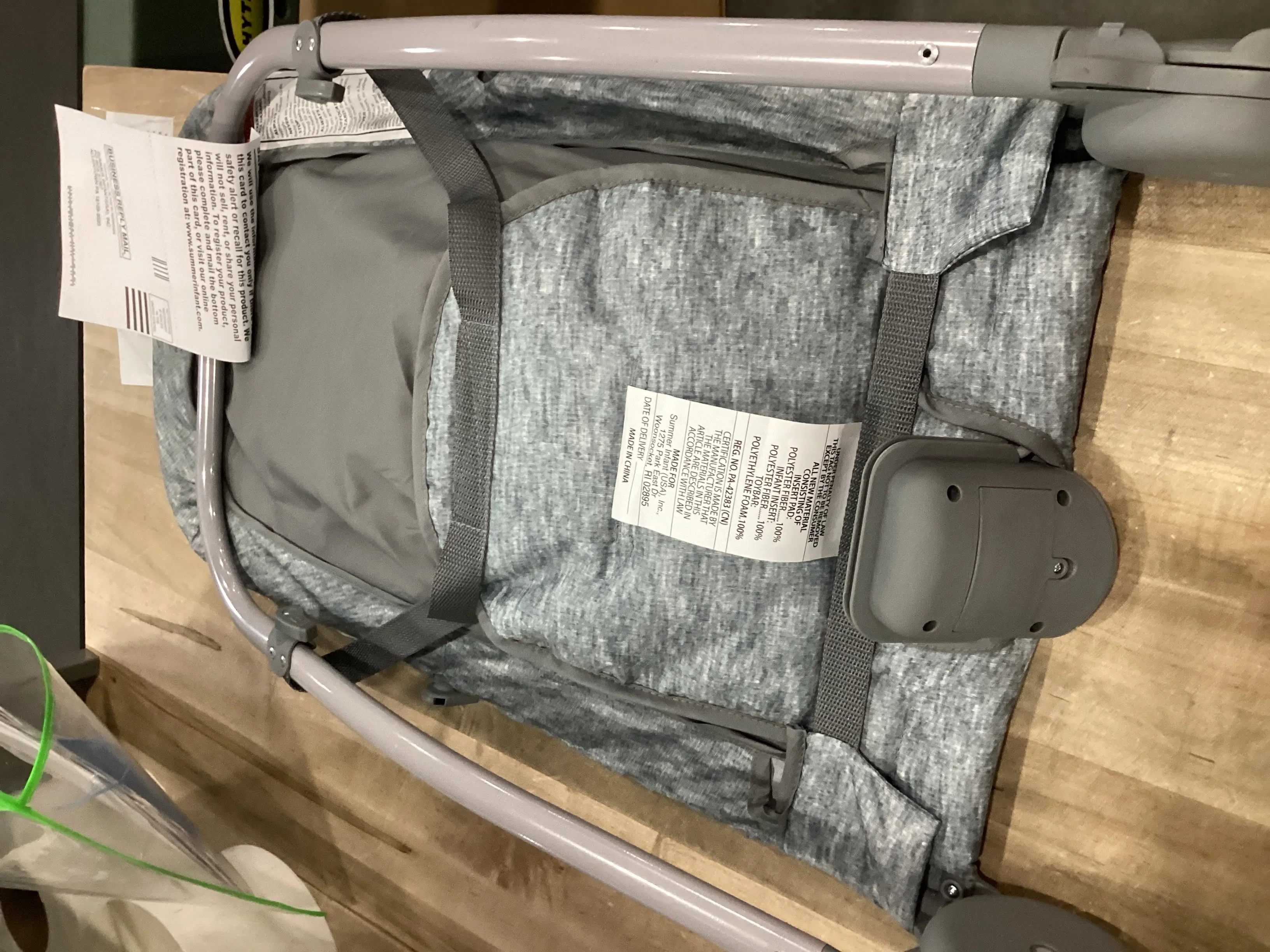 2-in-1 Bouncer & Rocker Duo - Light Gray Tweed (See description) - Kaedas