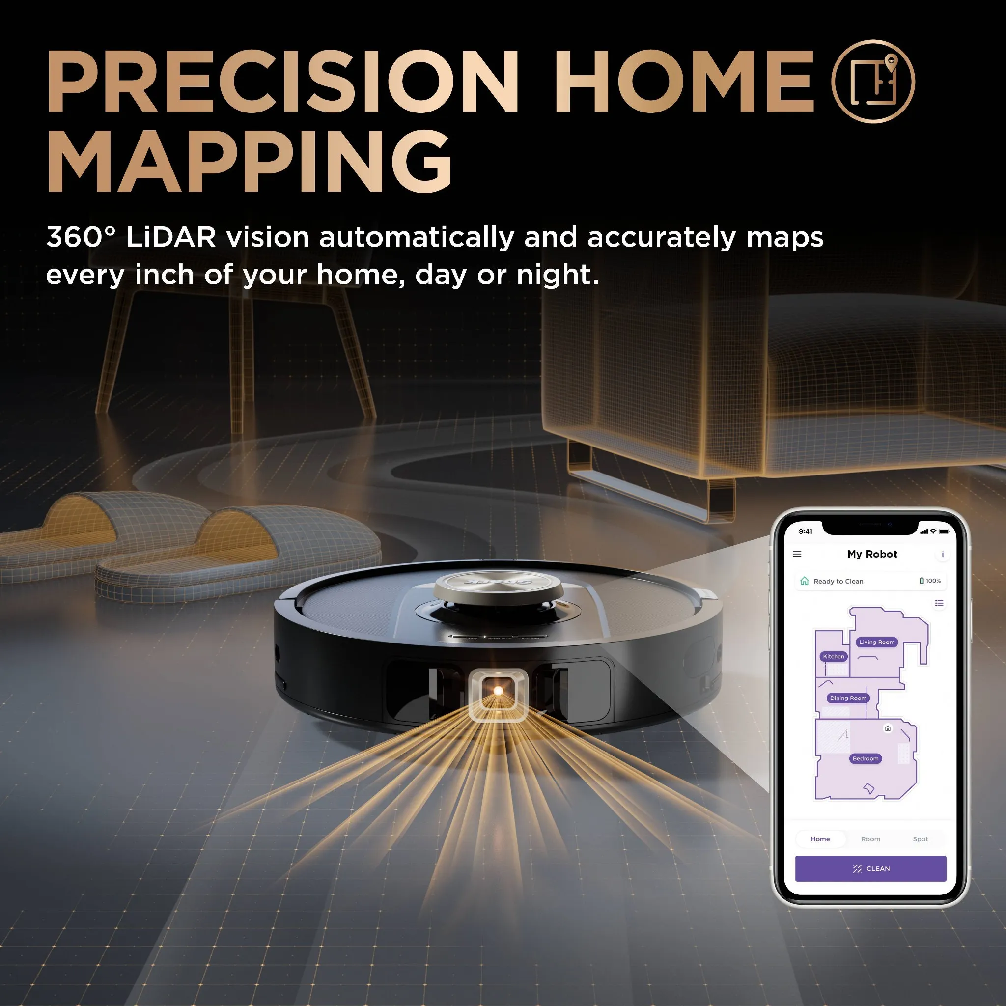 Power Detect 2-In-1 Robot Vacuum And Mop With NeverTouch Pro Base - RV2820ZE - Kaedas