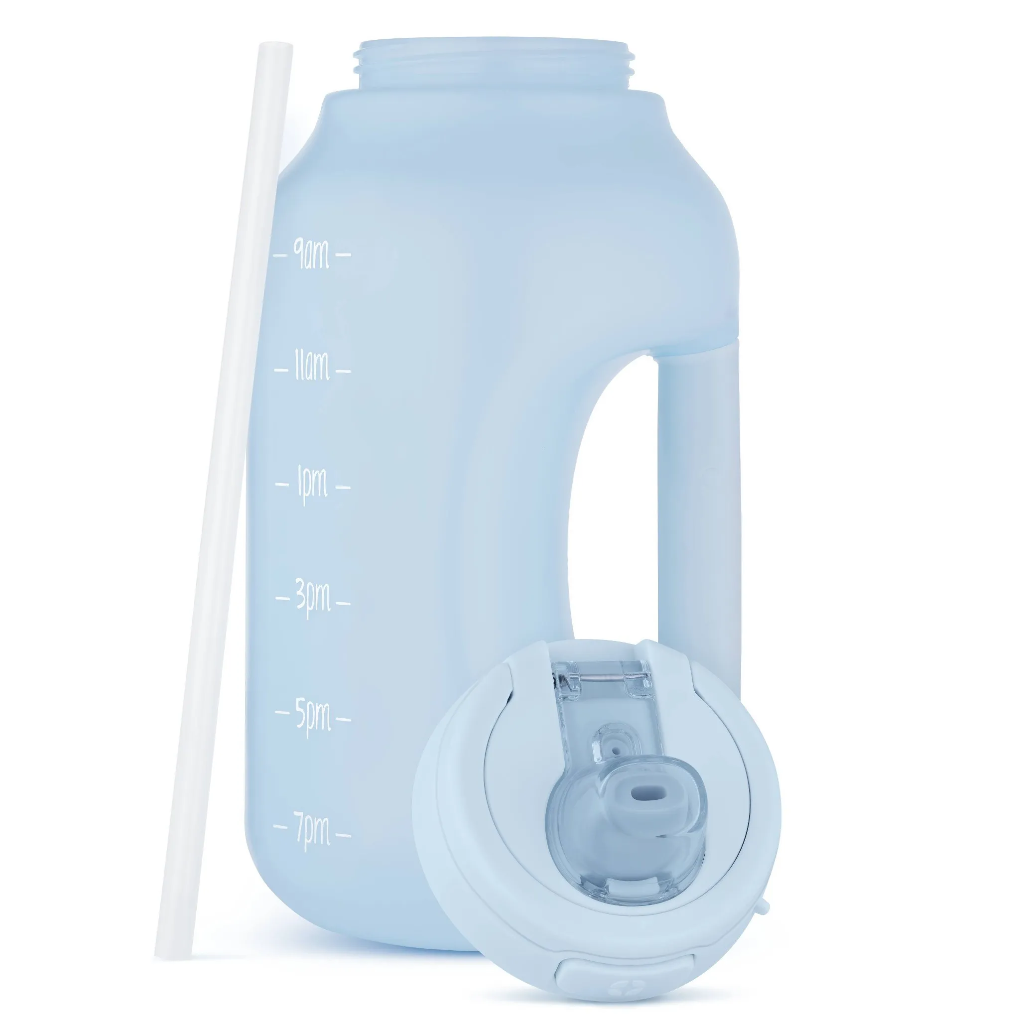 Hydra 64oz Half Gallon Plastic Jug with Straw - Blue - Kaedas