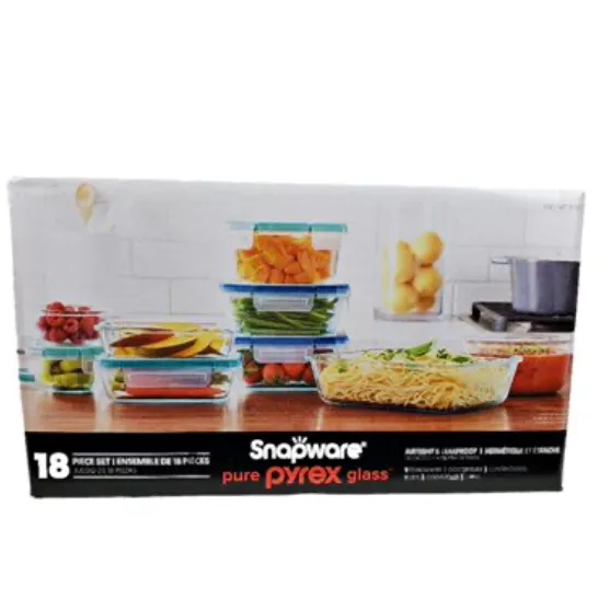 Snapware Pyrex 18-piece Glass Food Storage Set (See Description) - Kaedas
