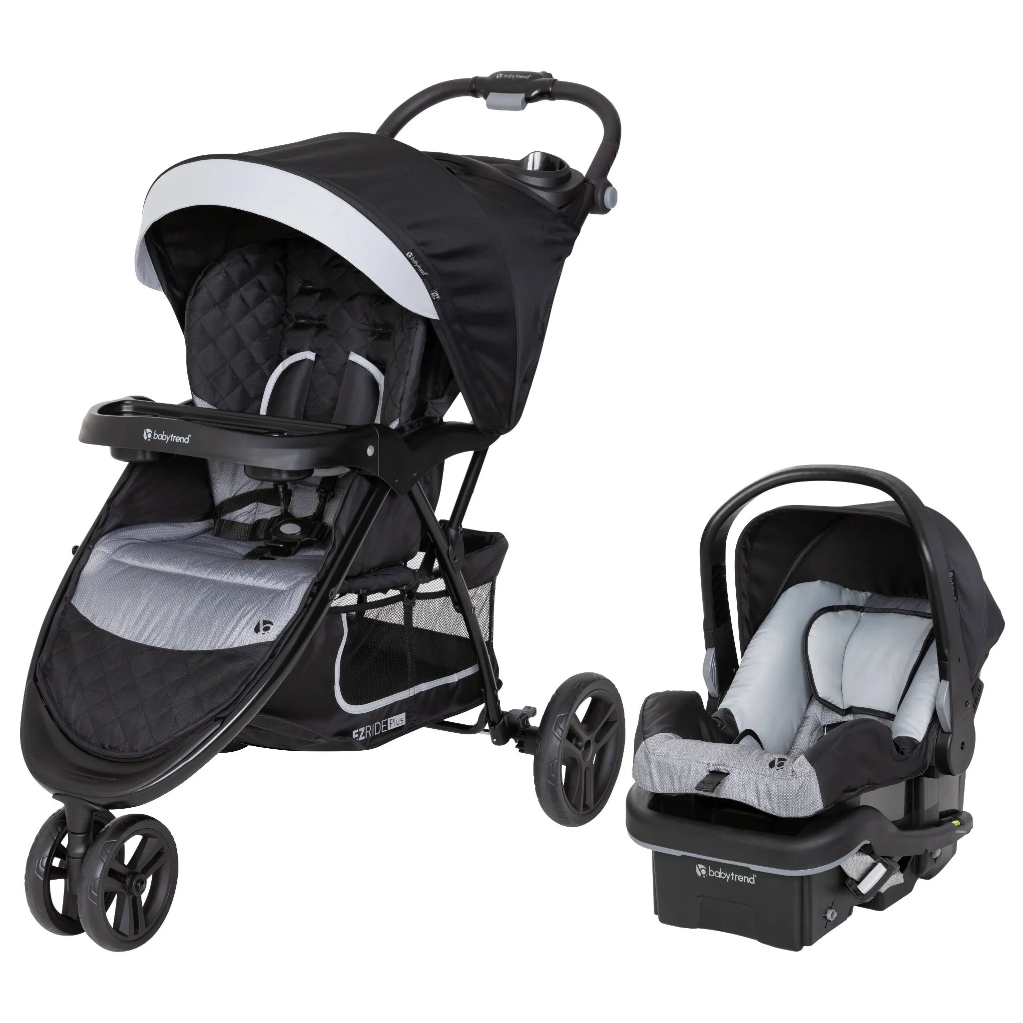 EZ Ride PLUS Travel System with EZ-Lift Infant Car Seat - Carbon Black - Kaedas