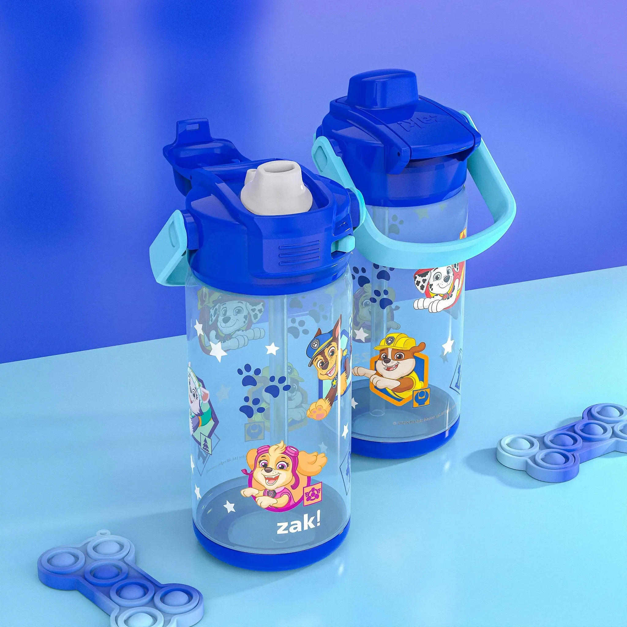 16 fl oz Kids Straw Water Bottle - Blue - Kaedas