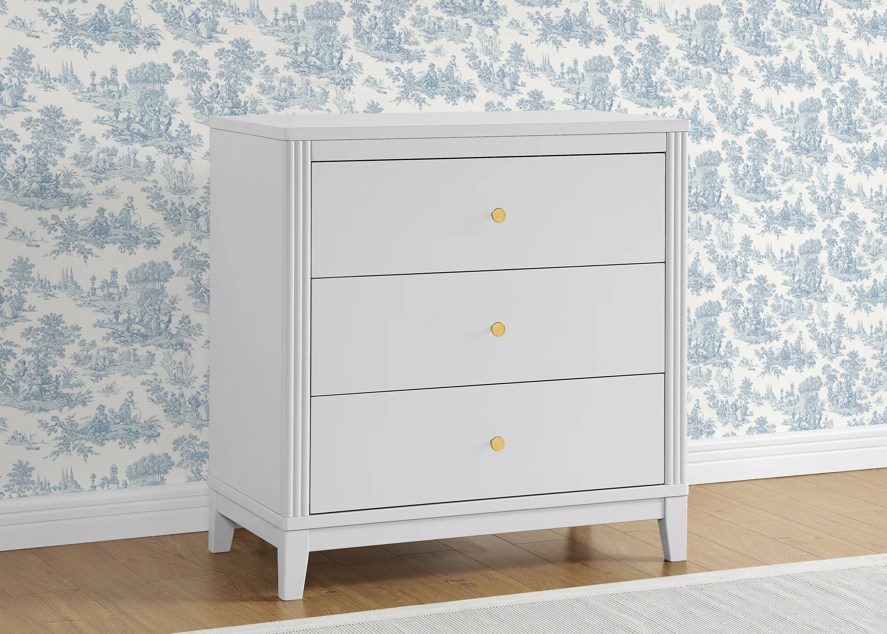 Eloise 3 Drawer Dresser With Changing Top and Interlocking Drawers - Kaedas
