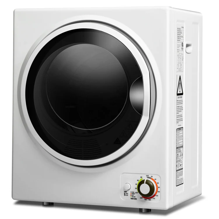 1.5 Cu .Ft Clothes Dryer With With Stainless Steel Wall Mount-White - Kaedas