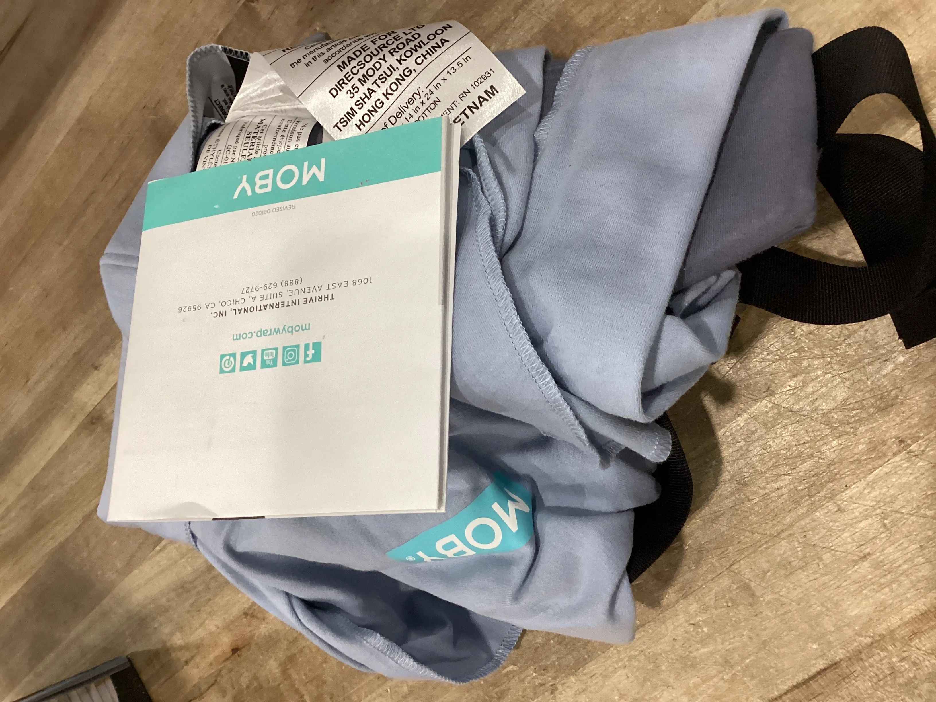 Easy Wrap Baby Carrier - Sea Spray Blue - Kaedas