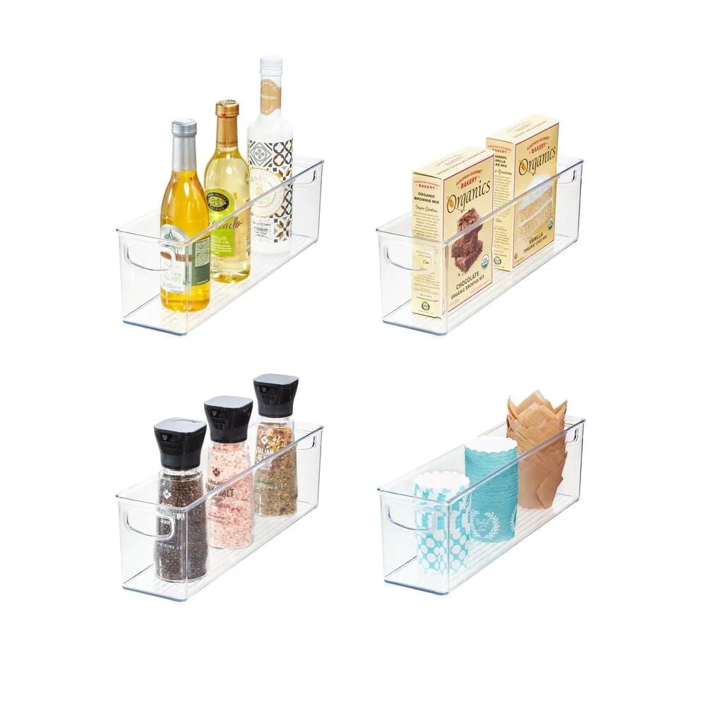 iDesign 4-Piece Recycled Plastic Kitchen Storage Organizer Bins - 16