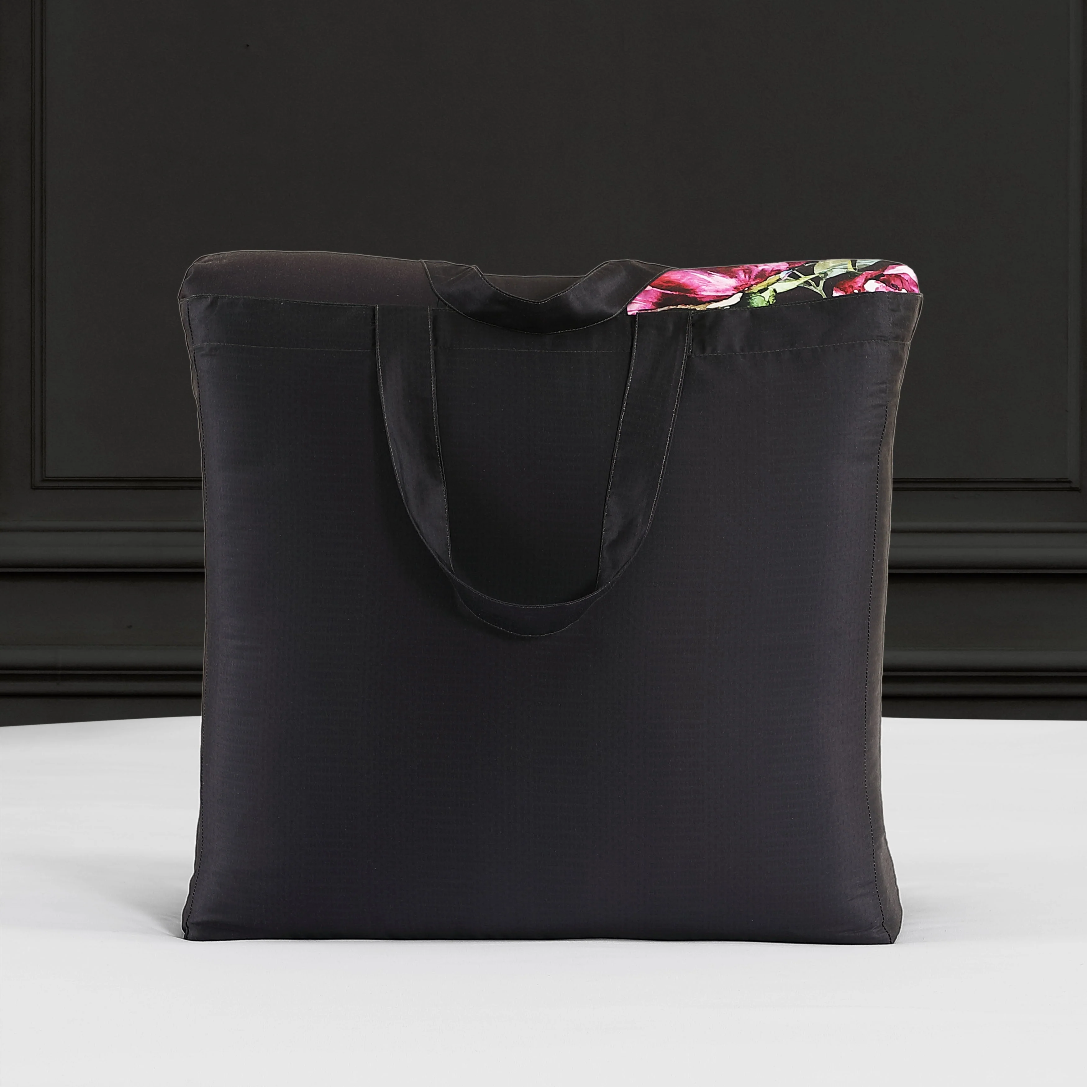 Bebejan Black Night Poppies 5 Piece Reversible Comforter Set - Kaedas