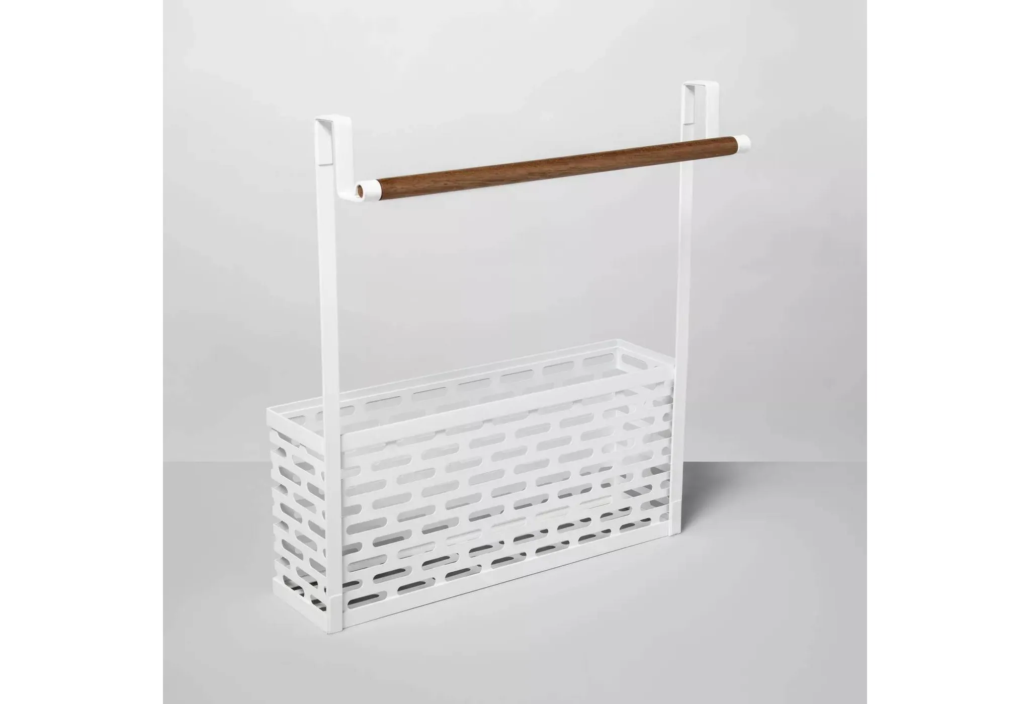 Punched Metal Over The Door Organizer White - Kaedas