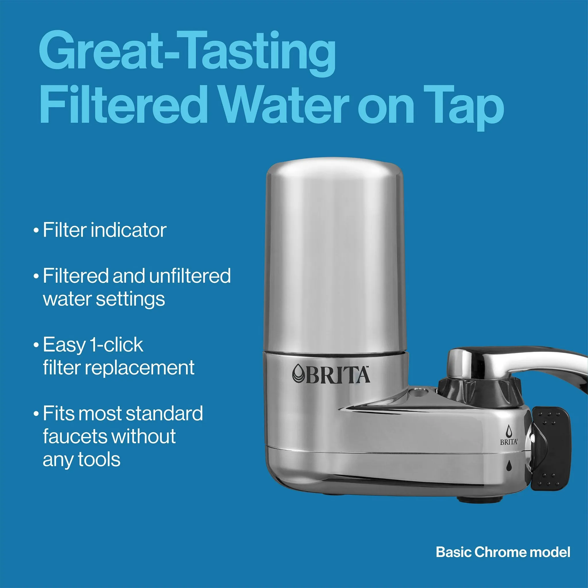 Tap Water Faucet Filtration System - Chrome - Kaedas