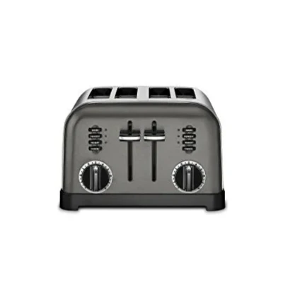 4-Slice Classic Toaster - Black Stainless Steel - Kaedas