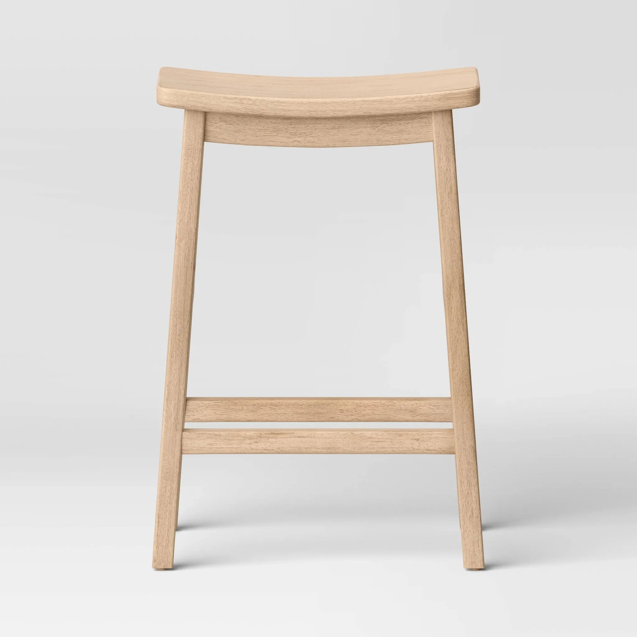 Modern All Wood Counter Height Barstool - Natural Finish - Kaedas