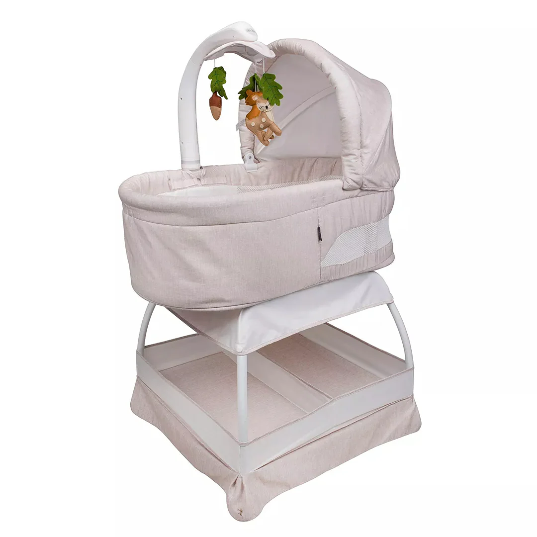 Sweetli Calm Bassinet with Cry Recognition - Wheat Melange - Kaedas