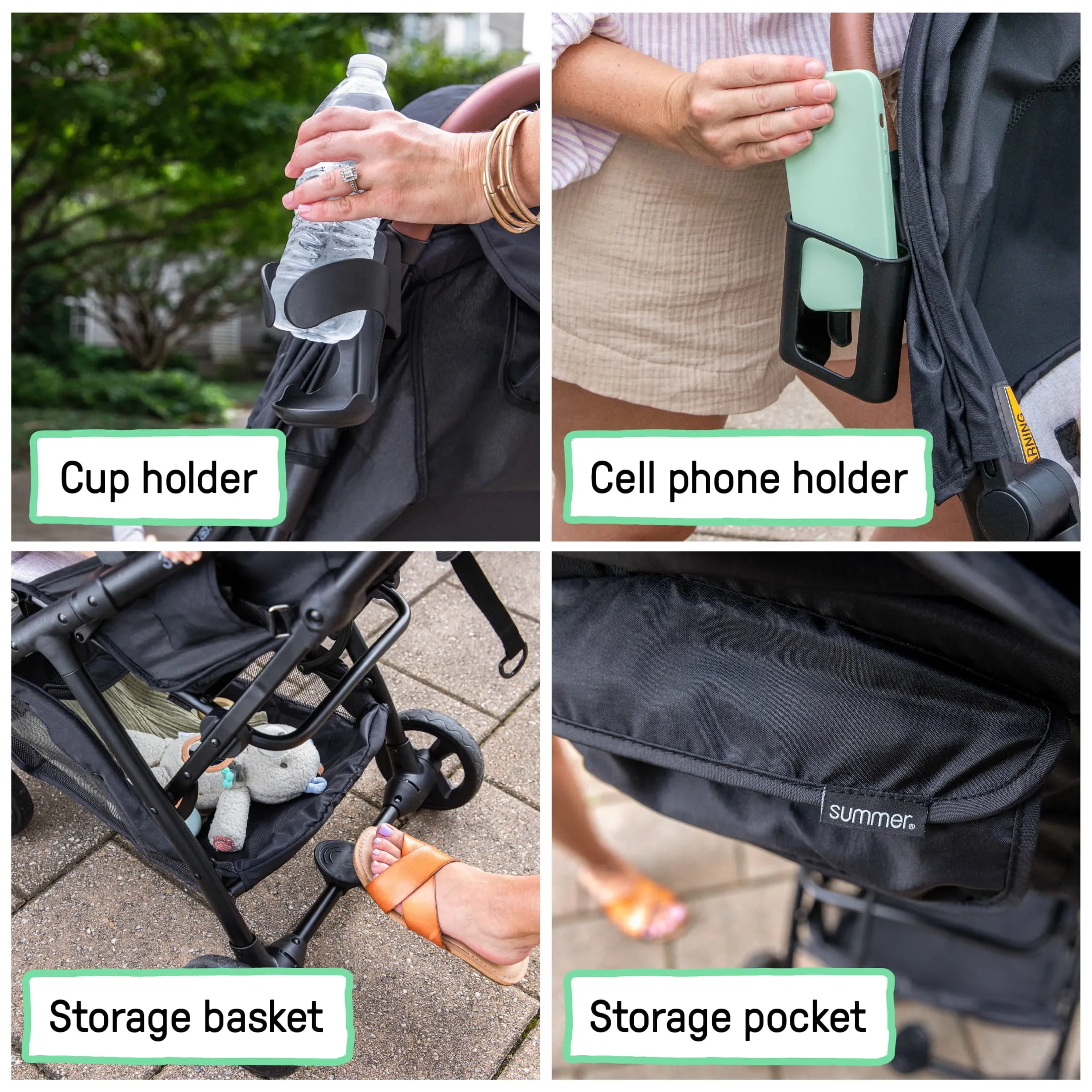 3Dquickclose CS+ Compact Fold Stroller - Grey - Kaedas