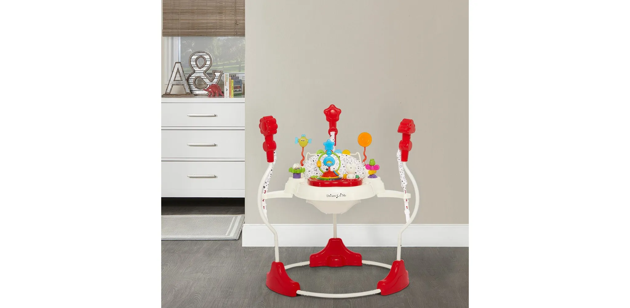 Zany 2-in-1 Baby Activity Center and Bouncer - White and Black Print - Kaedas