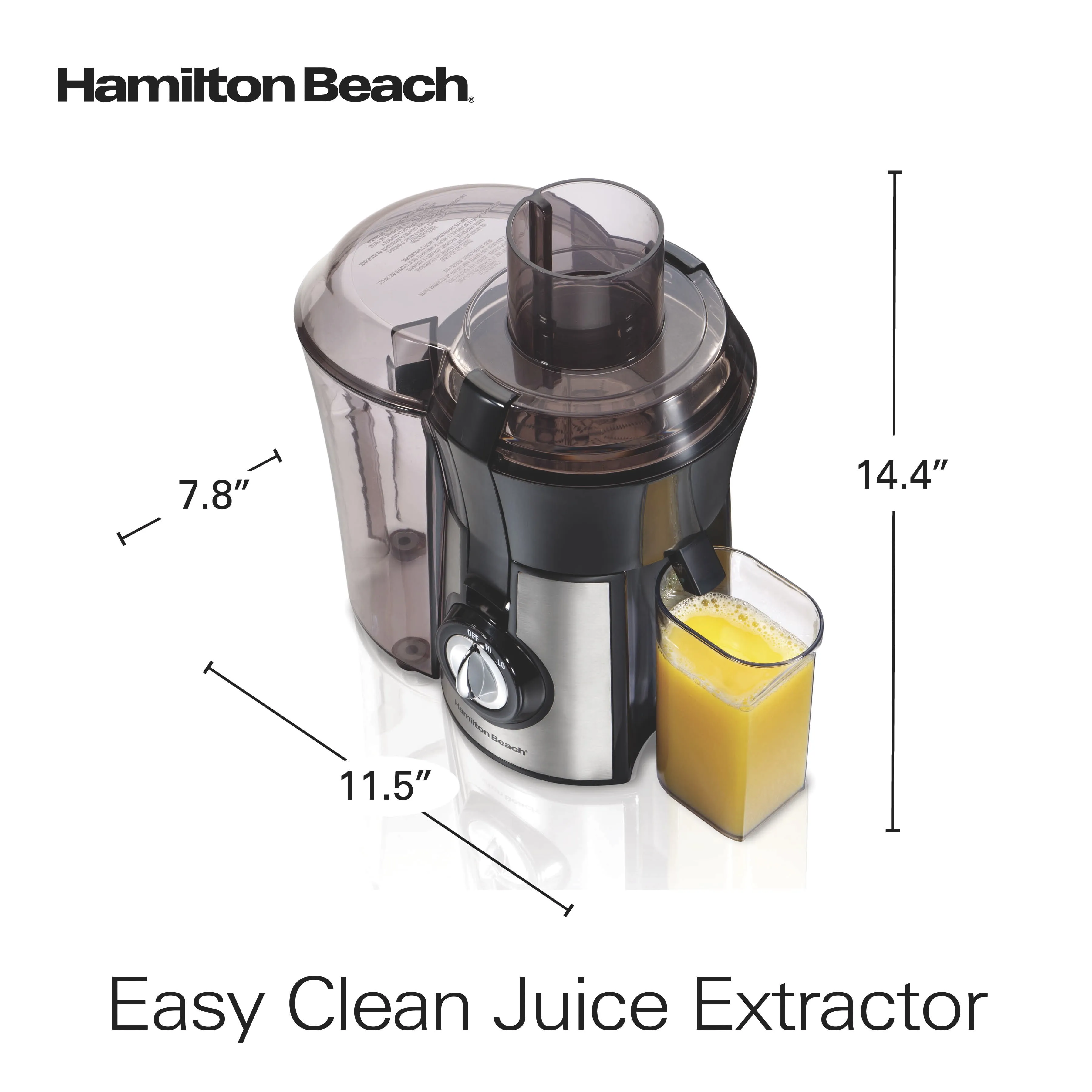 Easy Clean Juice Extractor 800 Watts- Black and Stainless - Kaedas