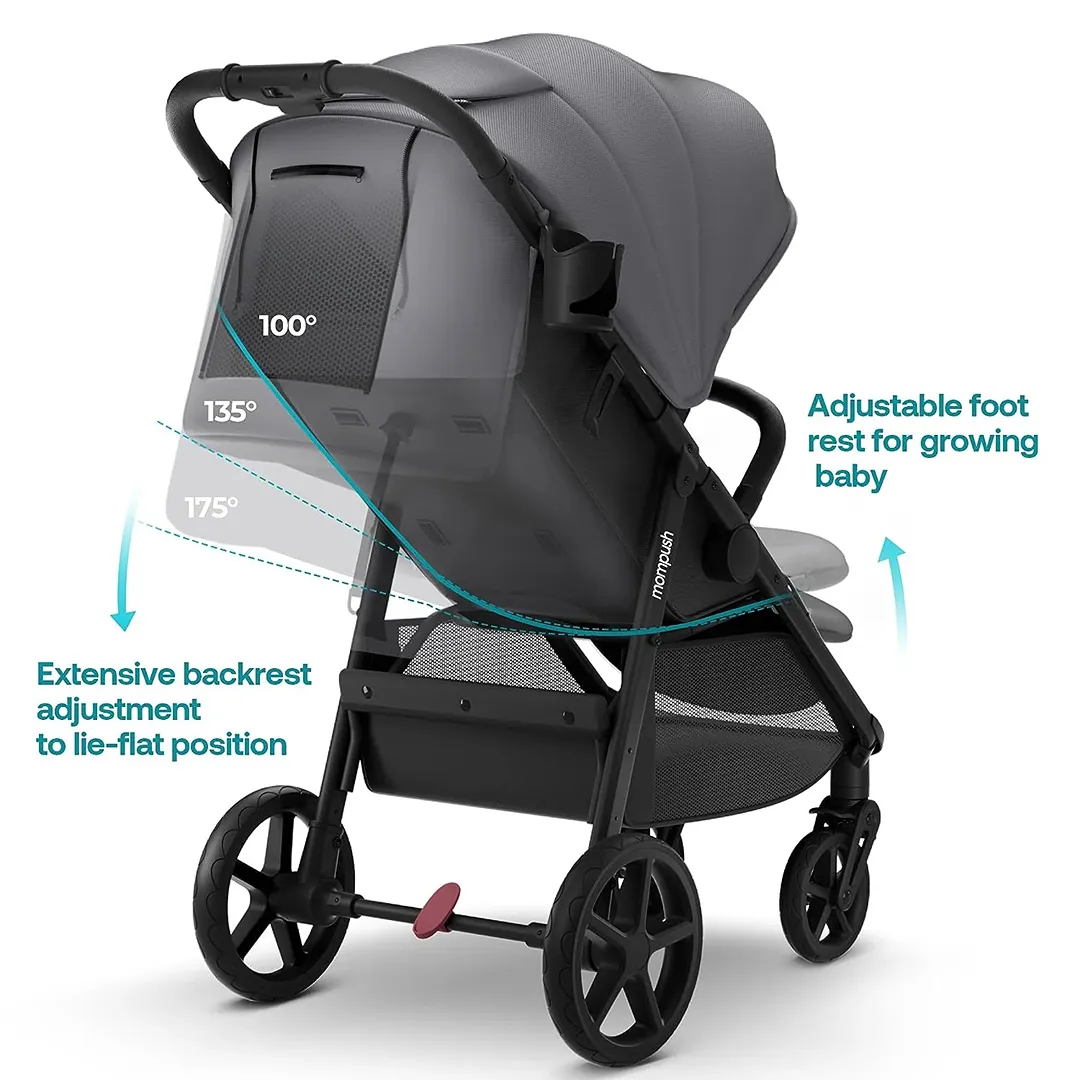 Nova Compact Lightweight Stroller - Grey - Kaedas