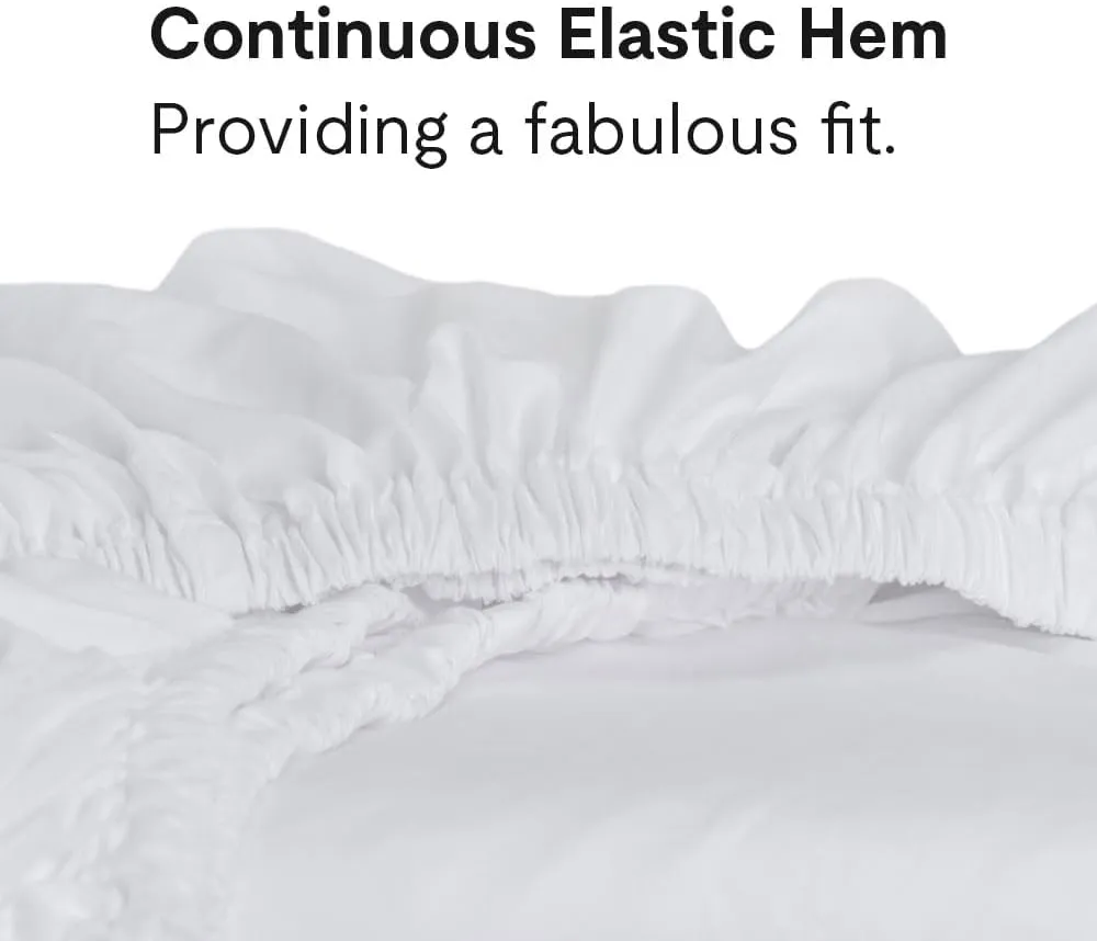Jennifer Adams Eternal King Sheet Set - Luxurious White Bedding - Kaedas