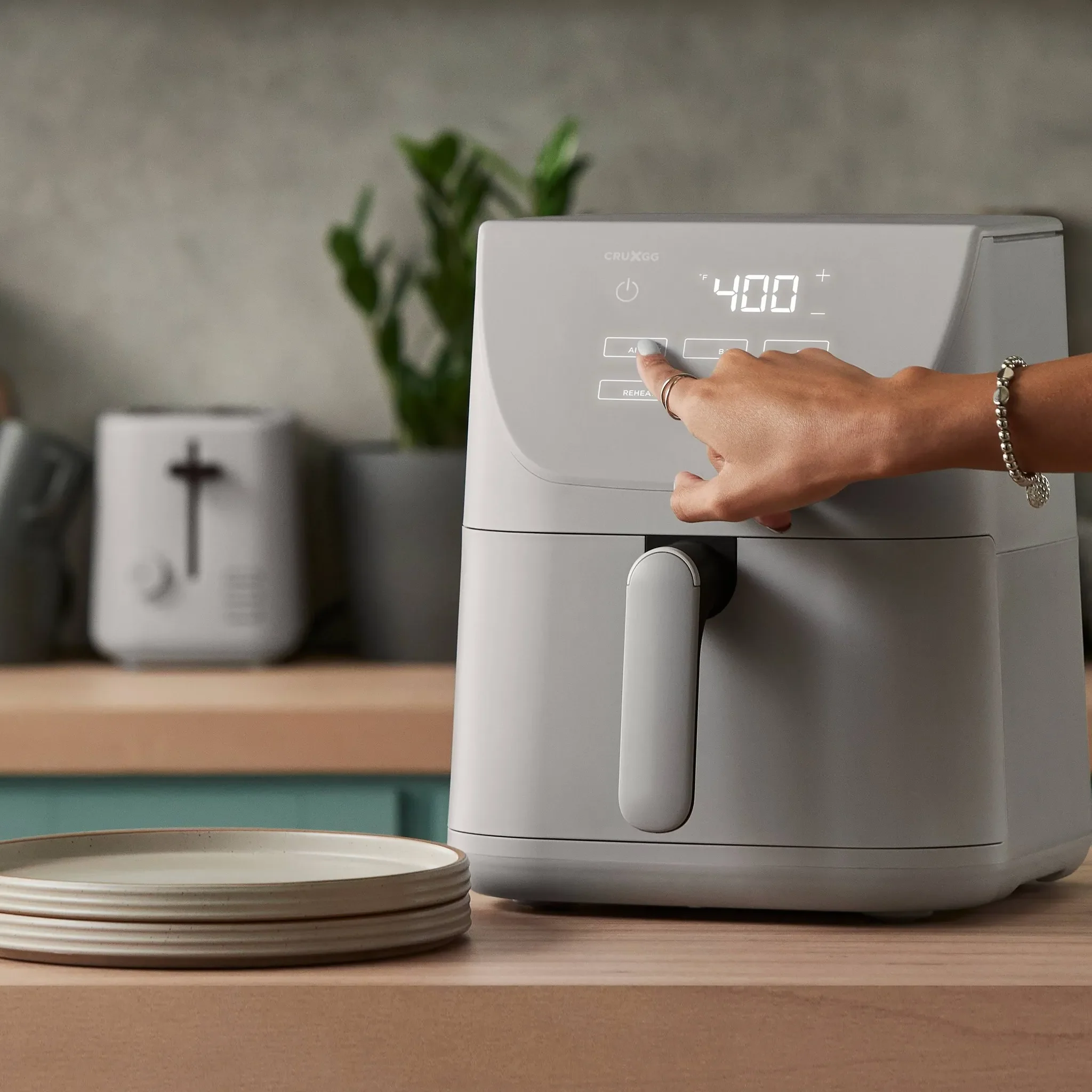 6qt Air Fryer - Gray - Kaedas