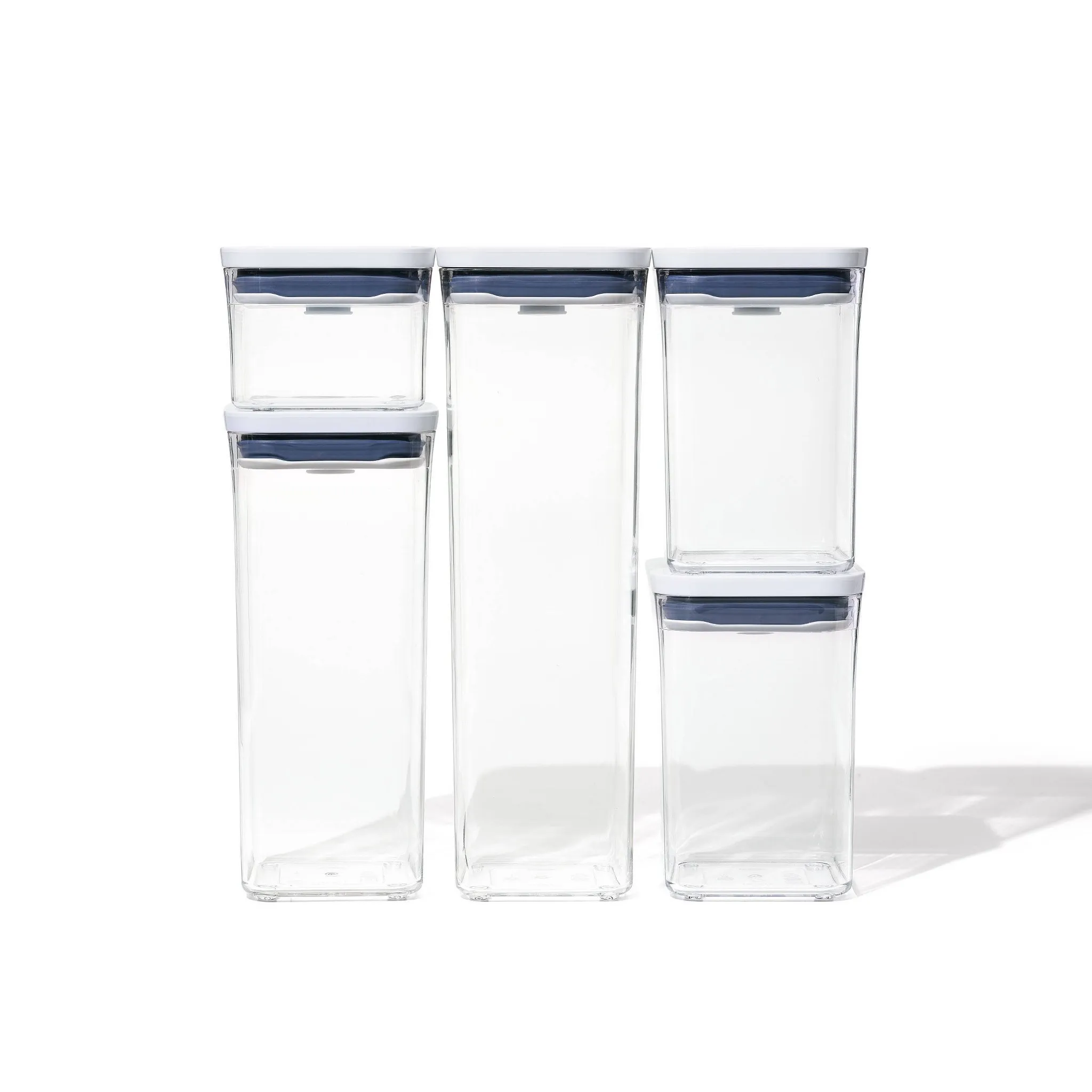 POP 5pc Plastic Airtight Food Storage Container Set White - Kaedas