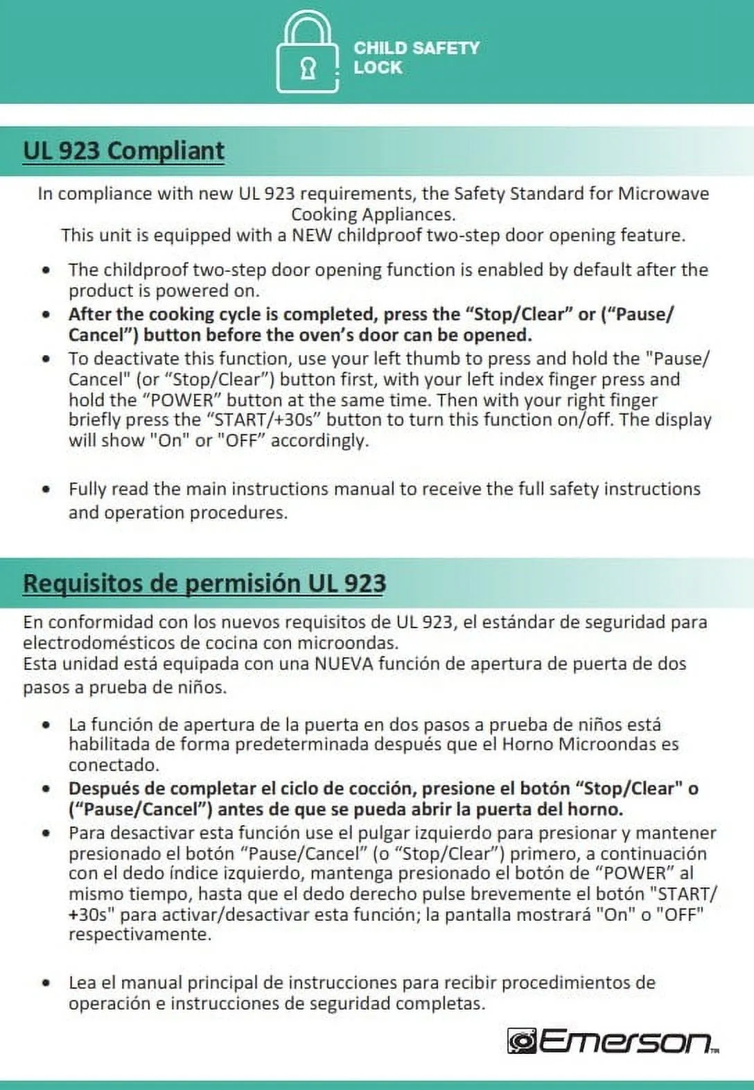 Emerson 1.1 Cu Ft 1100W Countertop Microwave Oven With Grill - Kaedas