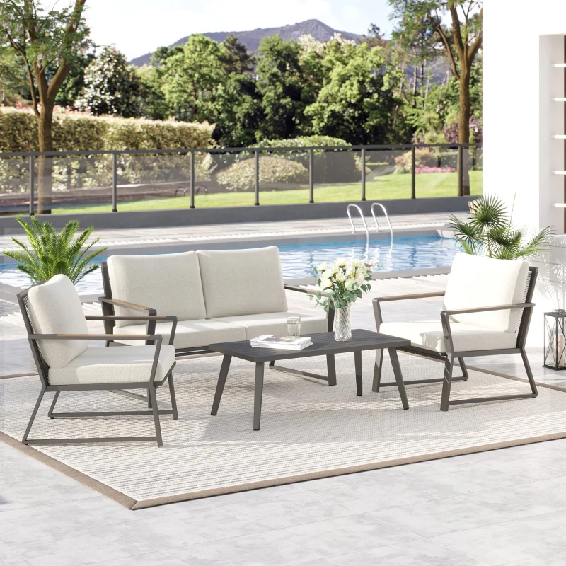 Outsunny 4 Piece Patio Furniture Set - Kaedas