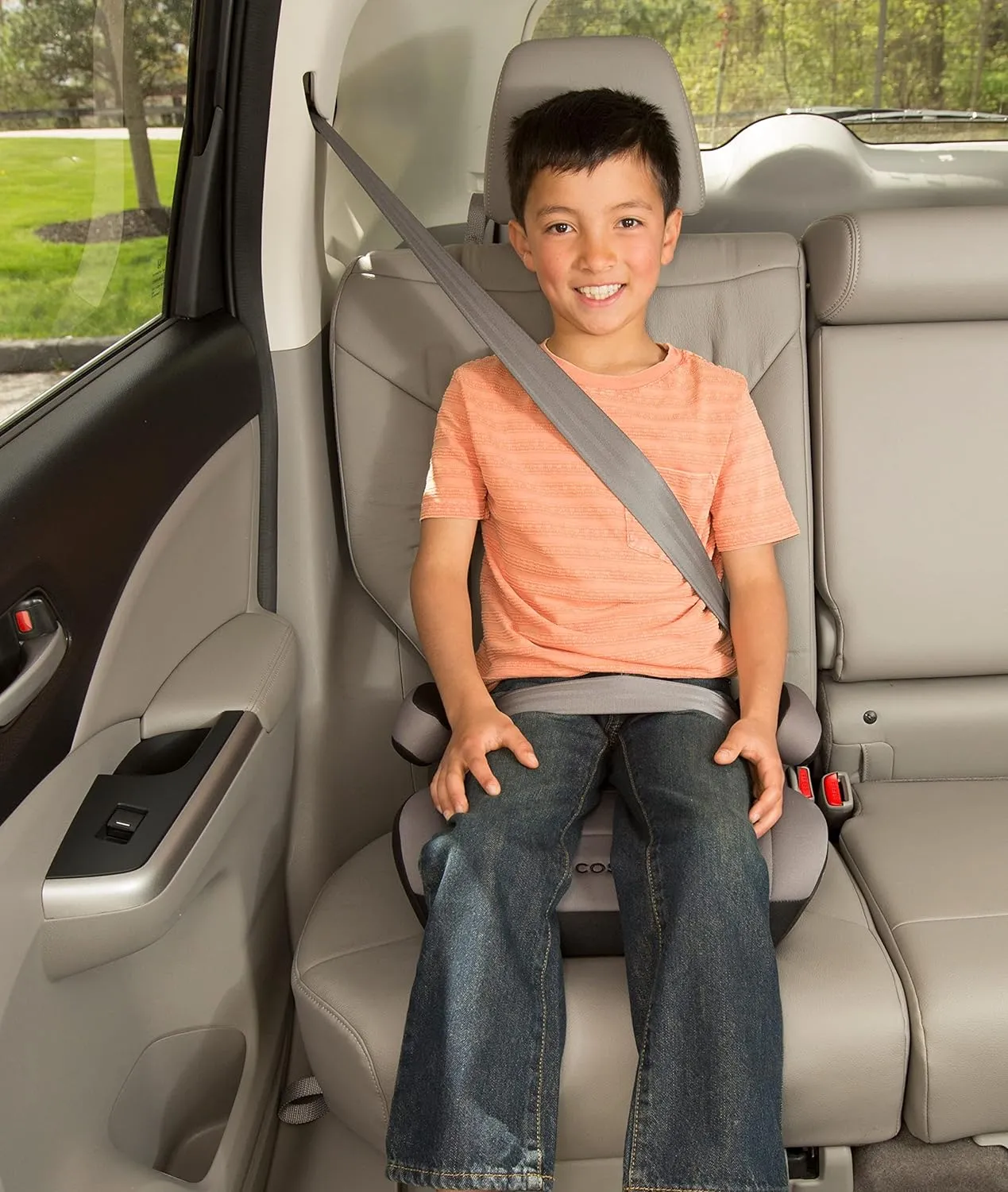 Topside Backless Booster Car Seat - Rainbow - Kaedas