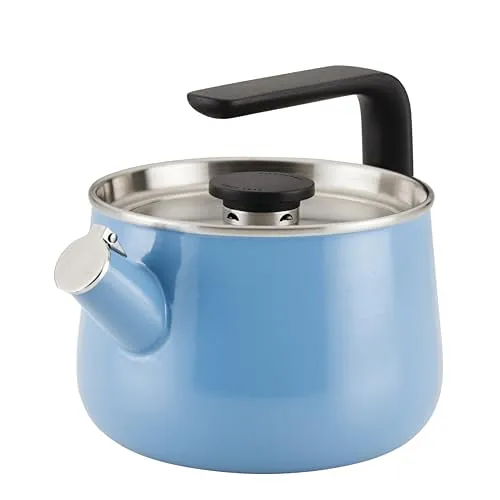 Enamel-on-Steel Induction Teakettle, 2 Quart - Blue Velvet - Kaedas