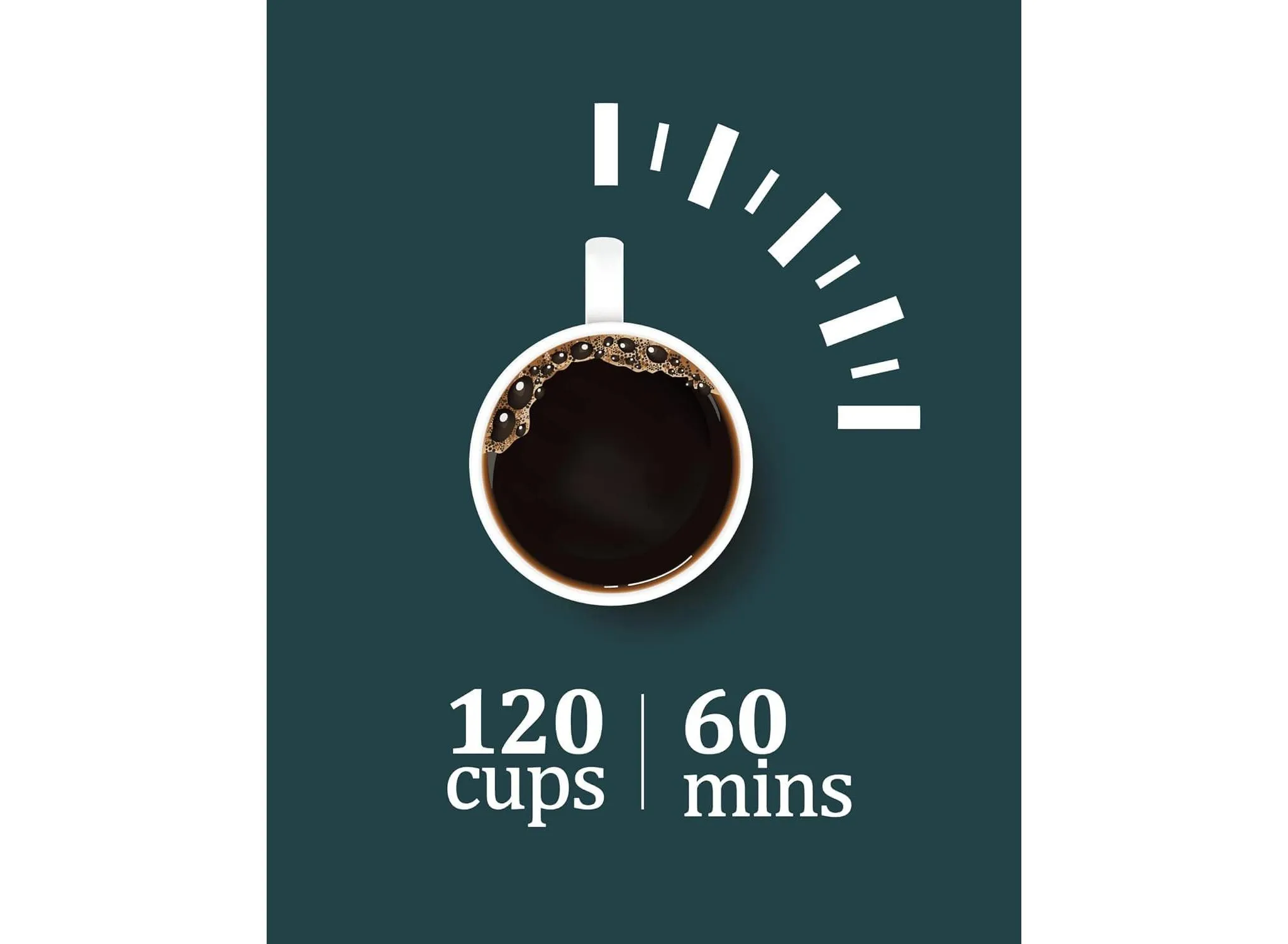 120 Cups Coffee Urn - Silver - Kaedas