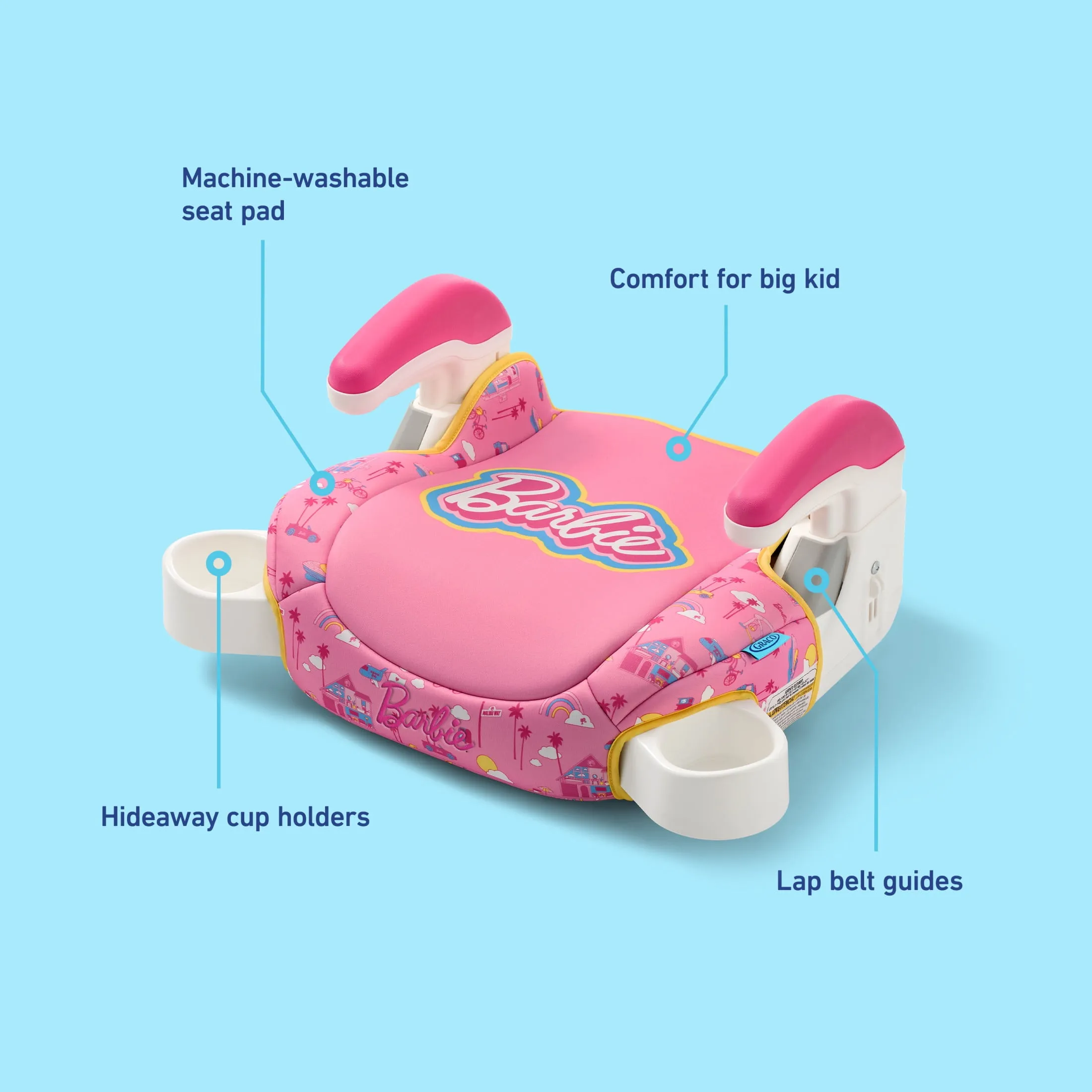 Backless Booster Car Seat - Barbie Paint - Kaedas