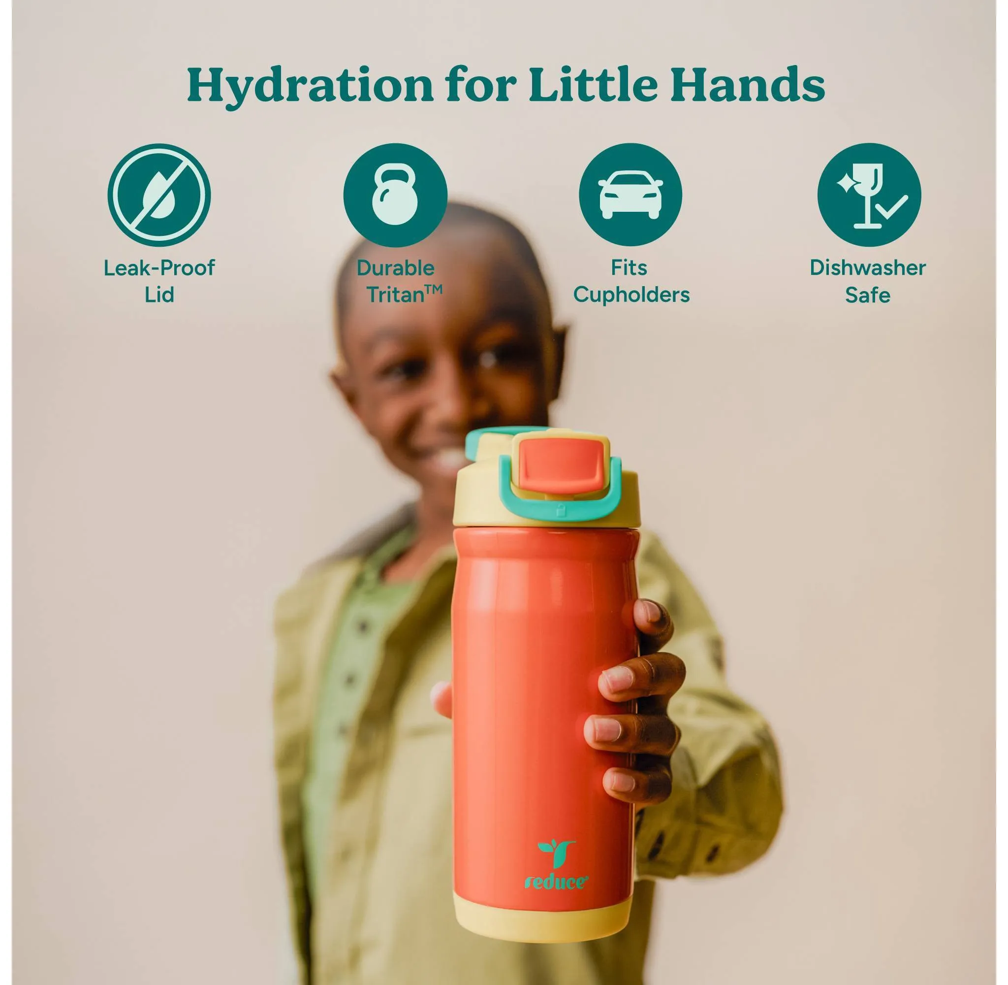 Reduce 14Oz Hydrate Pro Vacuum Insulated Stainless Steel Water Bottle - Pink - Kaedas