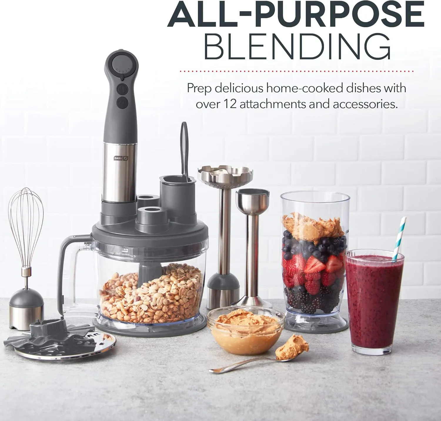 Chef Series Deluxe Immersion Hand Blender – Grey - Kaedas