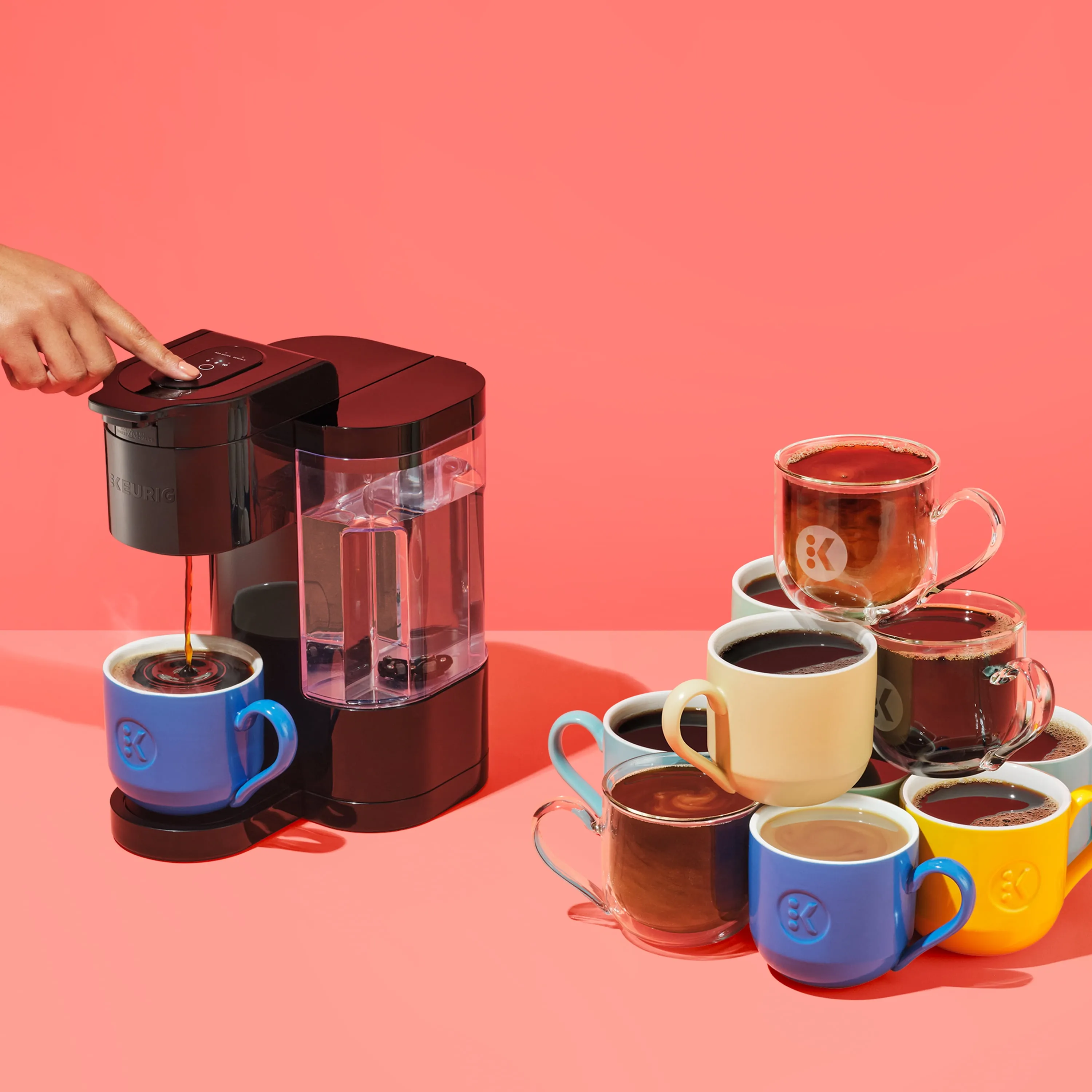 K-Express Essentials Single-Serve K-Cup Pod Coffee Maker - Red - Kaedas