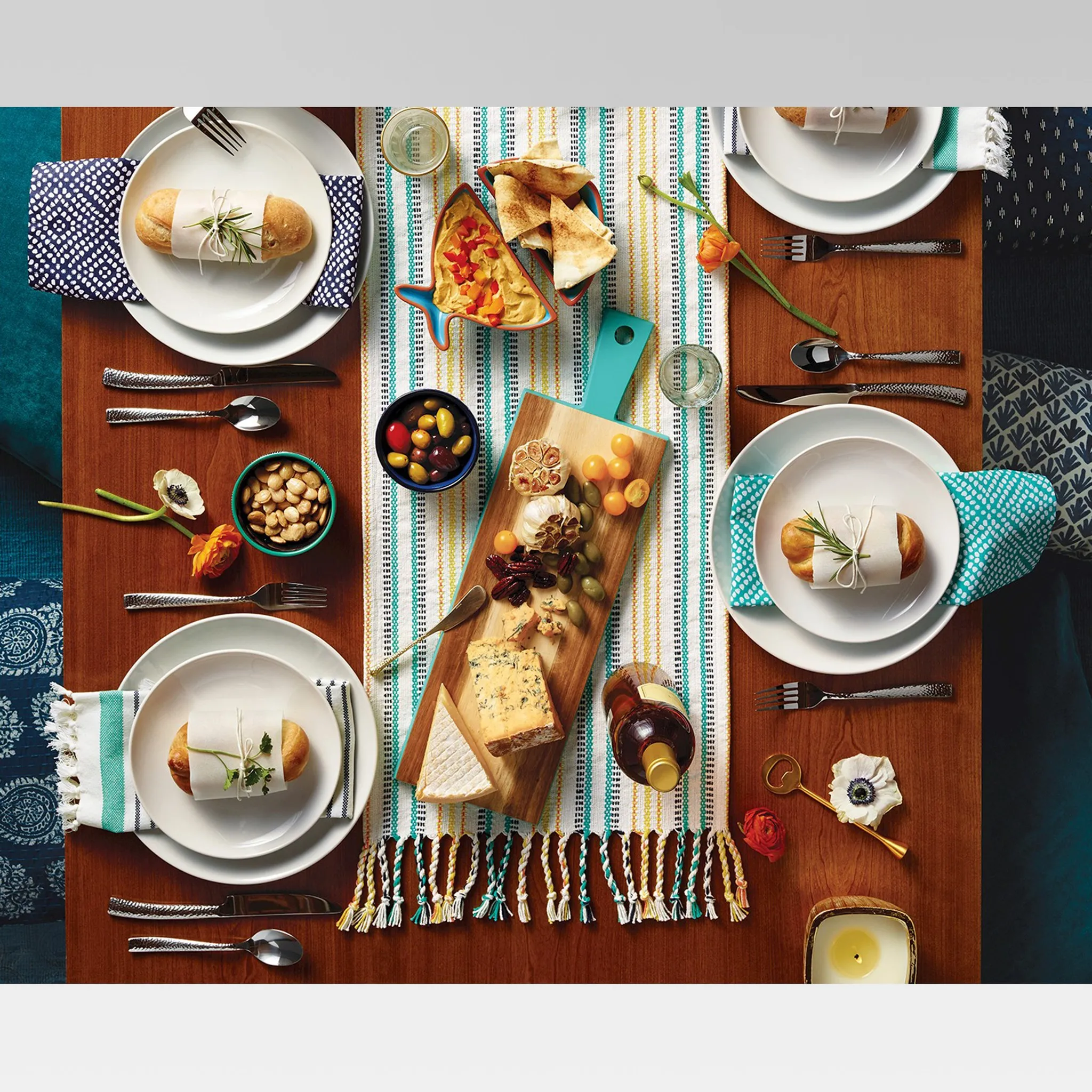 16pc Porcelain Coupe Dinnerware Set - Kaedas