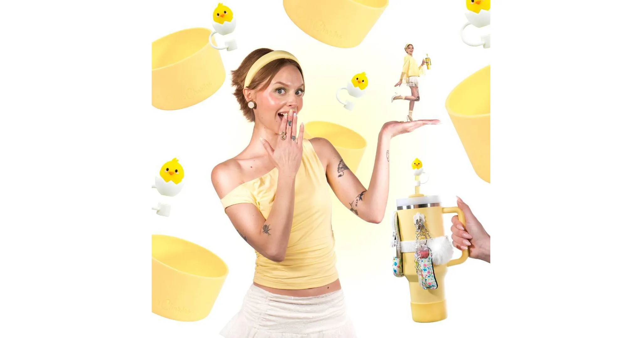 Water Bottle Boot Pastel Yellow - Kaedas