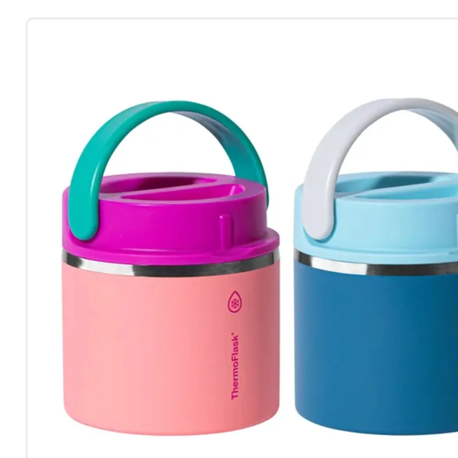 Insulated 20 oz Food Jar Set - Pink & Blue (2-Pack) - Kaedas