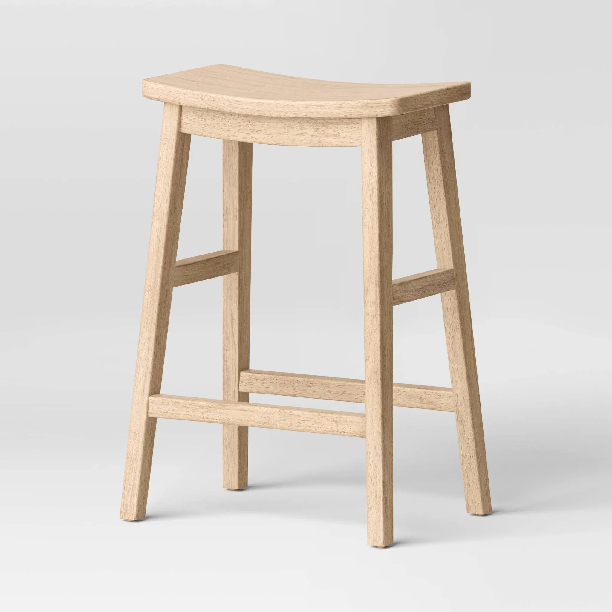 Modern All Wood Counter Height Barstool - Natural Finish - Kaedas