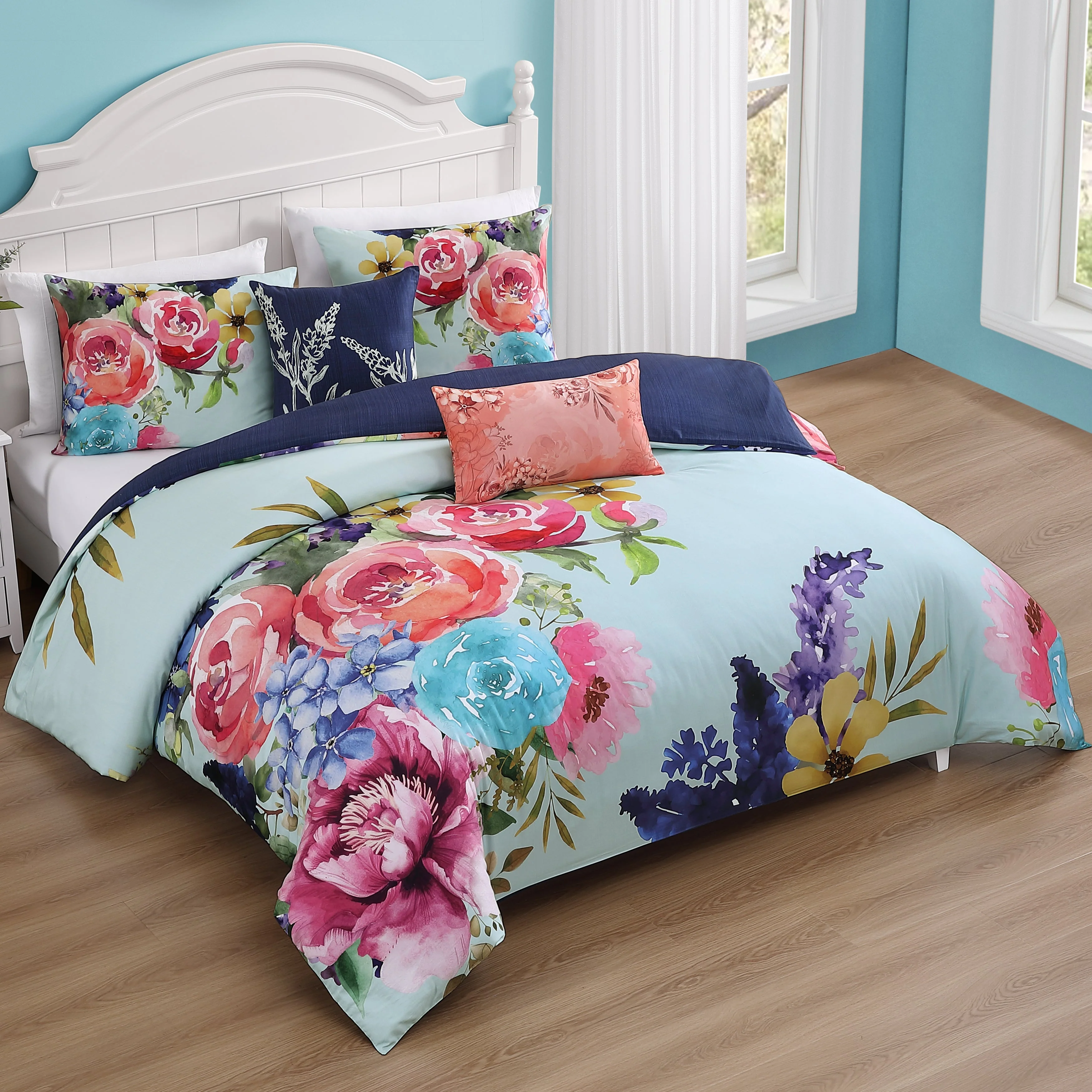 Bebejan Aqua Fiesta 5 Piece Reversible Comforter Set - Kaedas