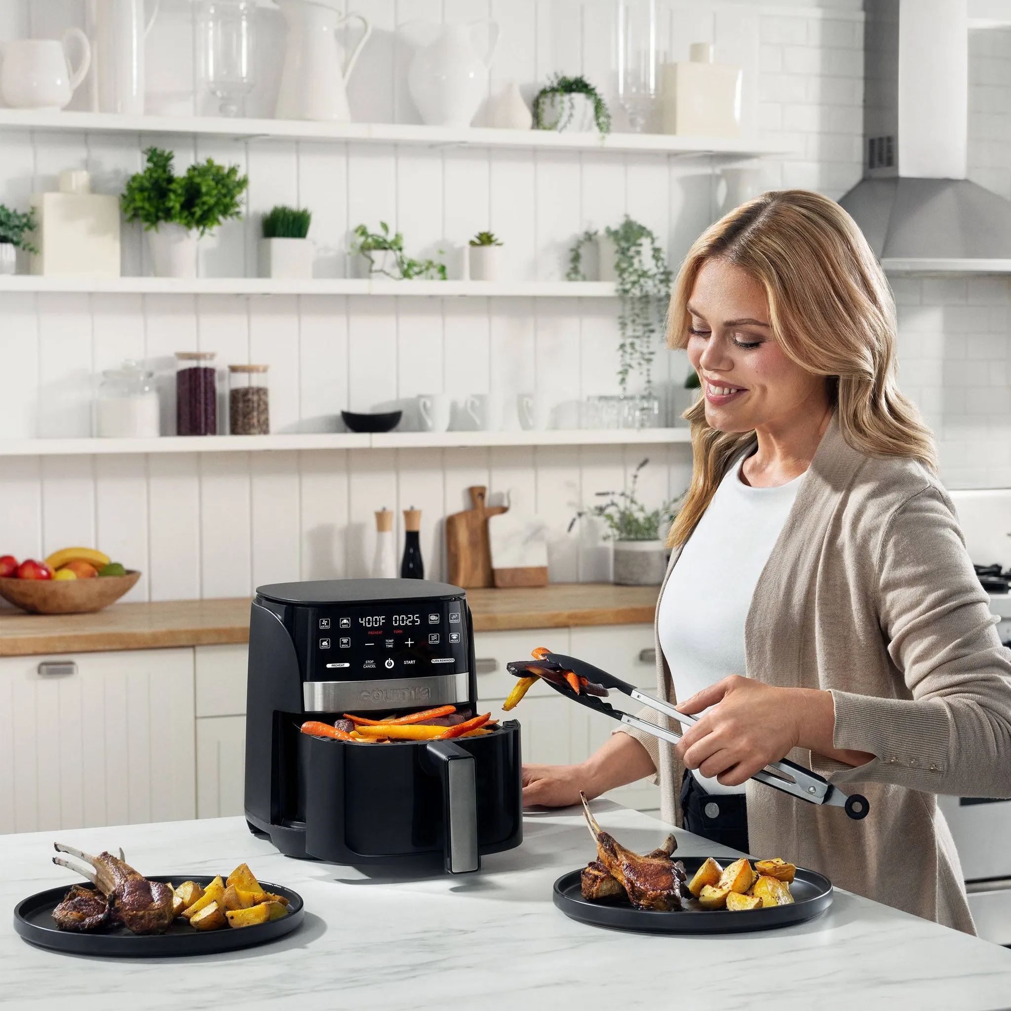 3qt Digital Air Fryer with 8 Presets & Guided Cooking - Kaedas