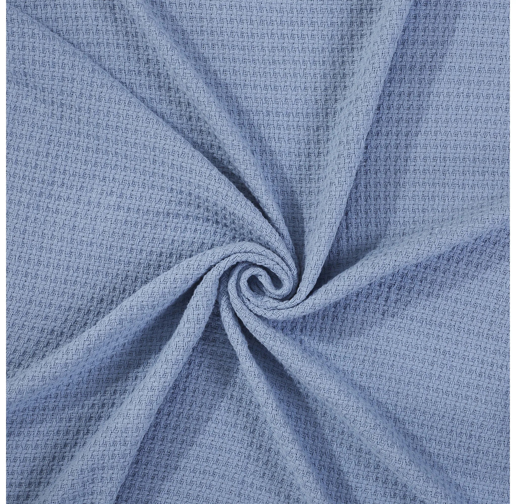 Modern Threads Cotton Waffle Weave Thermal Blanket - Dusty Blue, Twin/Twin XL - Kaedas