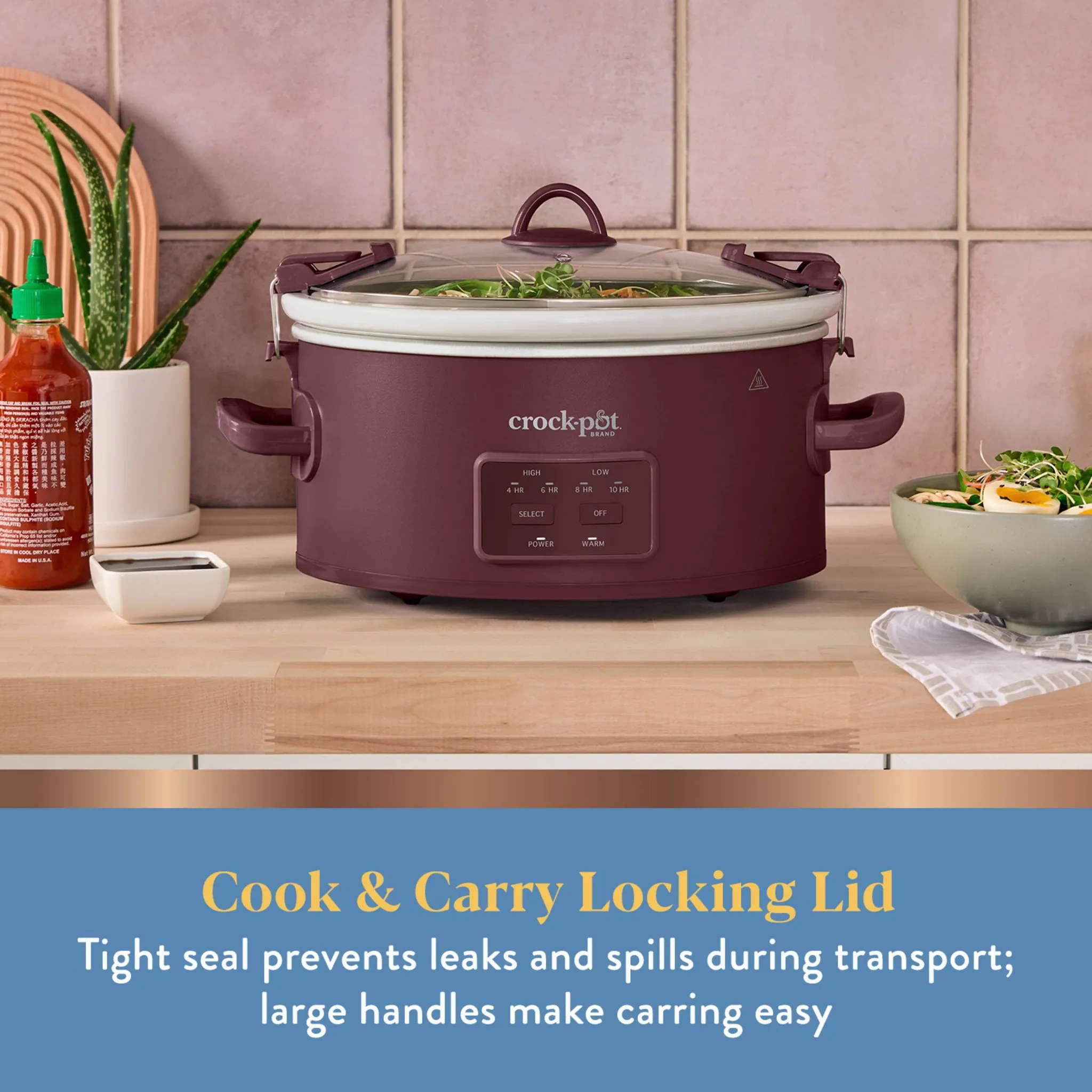 6qt Cook & Carry Programmable Slow Cooker (See Description) - Kaedas
