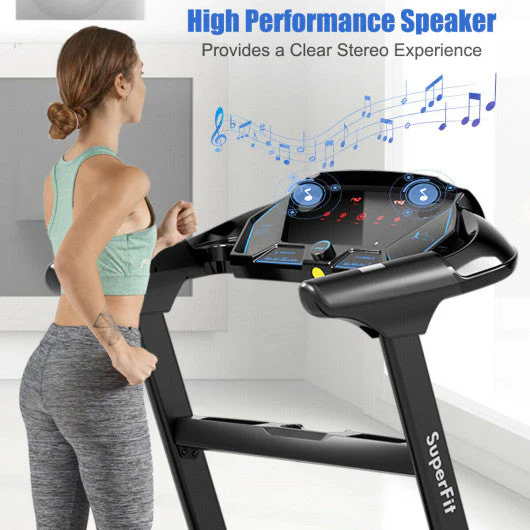 2.25HP Folding Treadmill With Bluetooth Speaker-Black - Kaedas