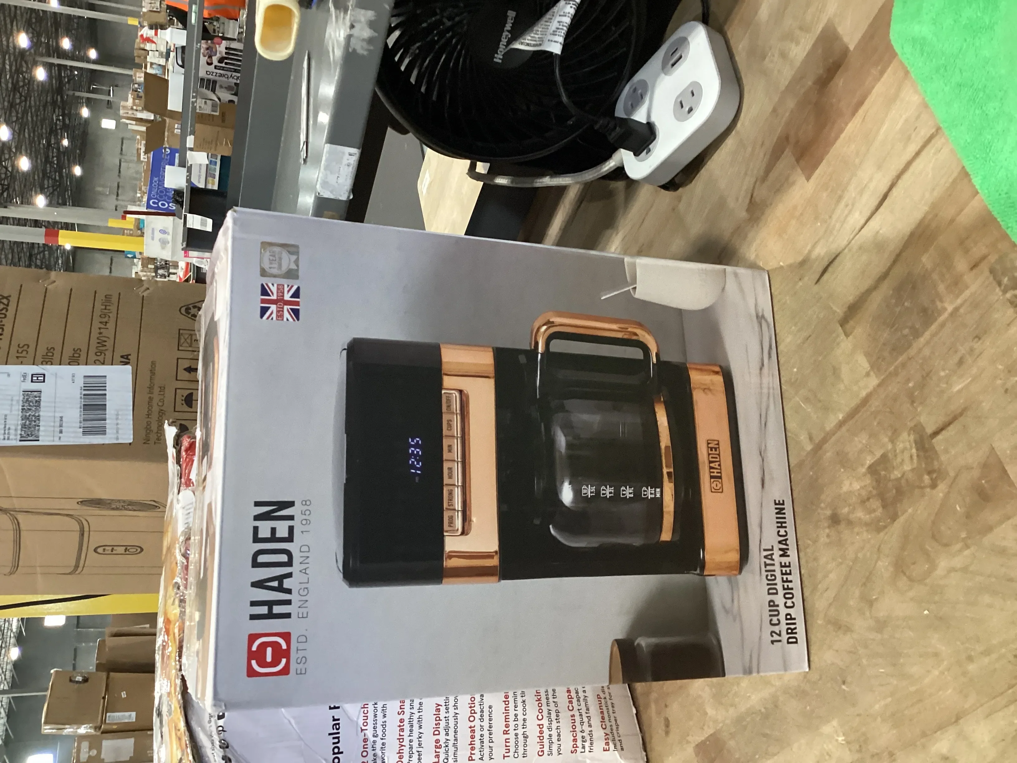 12-Cup Programmable Digital Coffee Maker- Black and Copper (See Description) - Kaedas