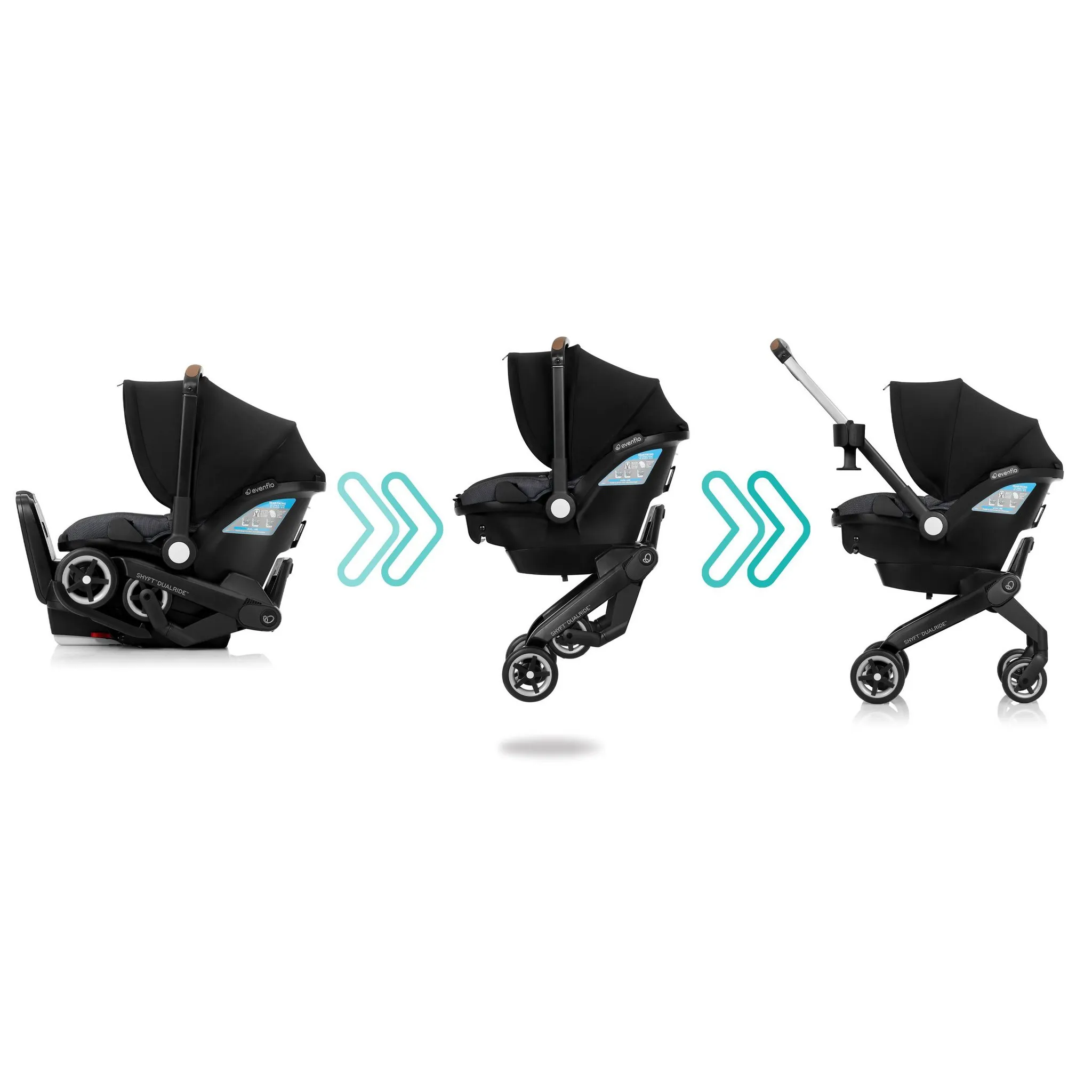 Shyft DualRide Travel System with Carryall Storage - Boone Gray - Kaedas
