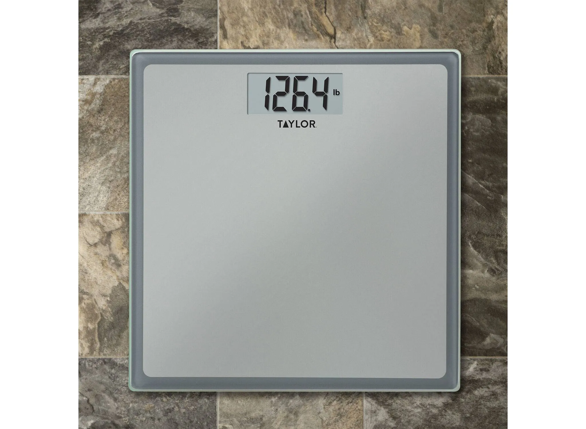 Digital Glass Bathroom Scale - Gray/Silver - Kaedas