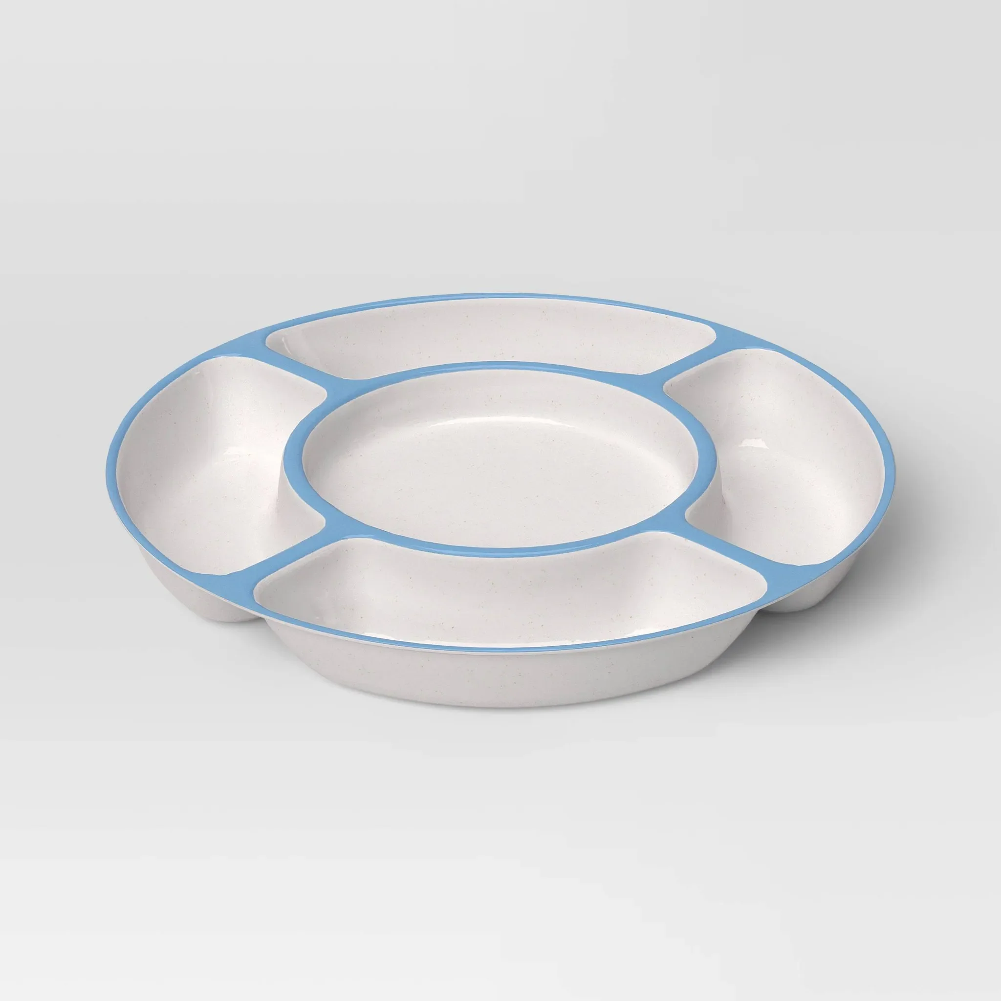 Lazy Susan Sectioned Server Blue - Kaedas