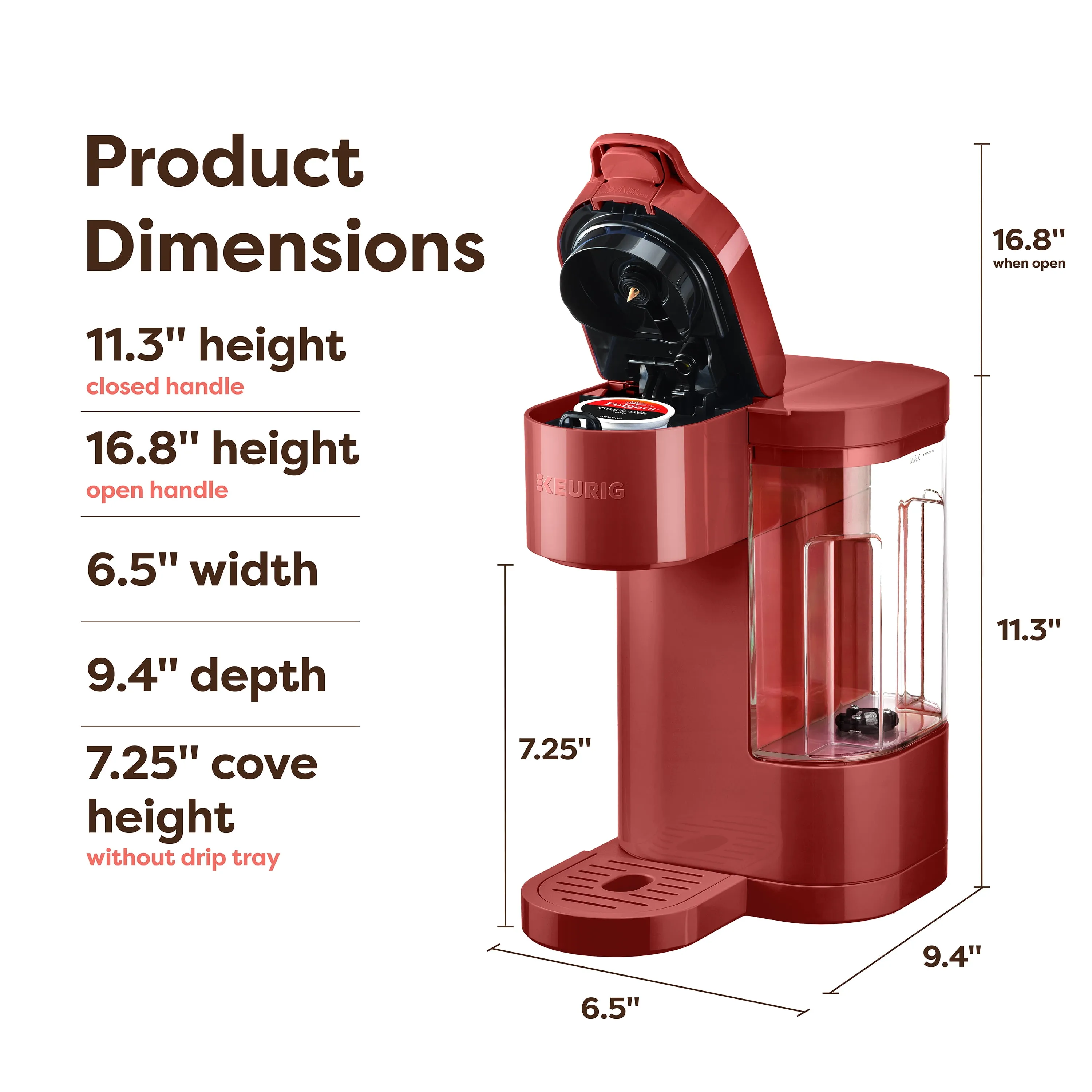 K-Express Essentials Red Single-Serve K-Cup Pod Coffee Maker - Kaedas
