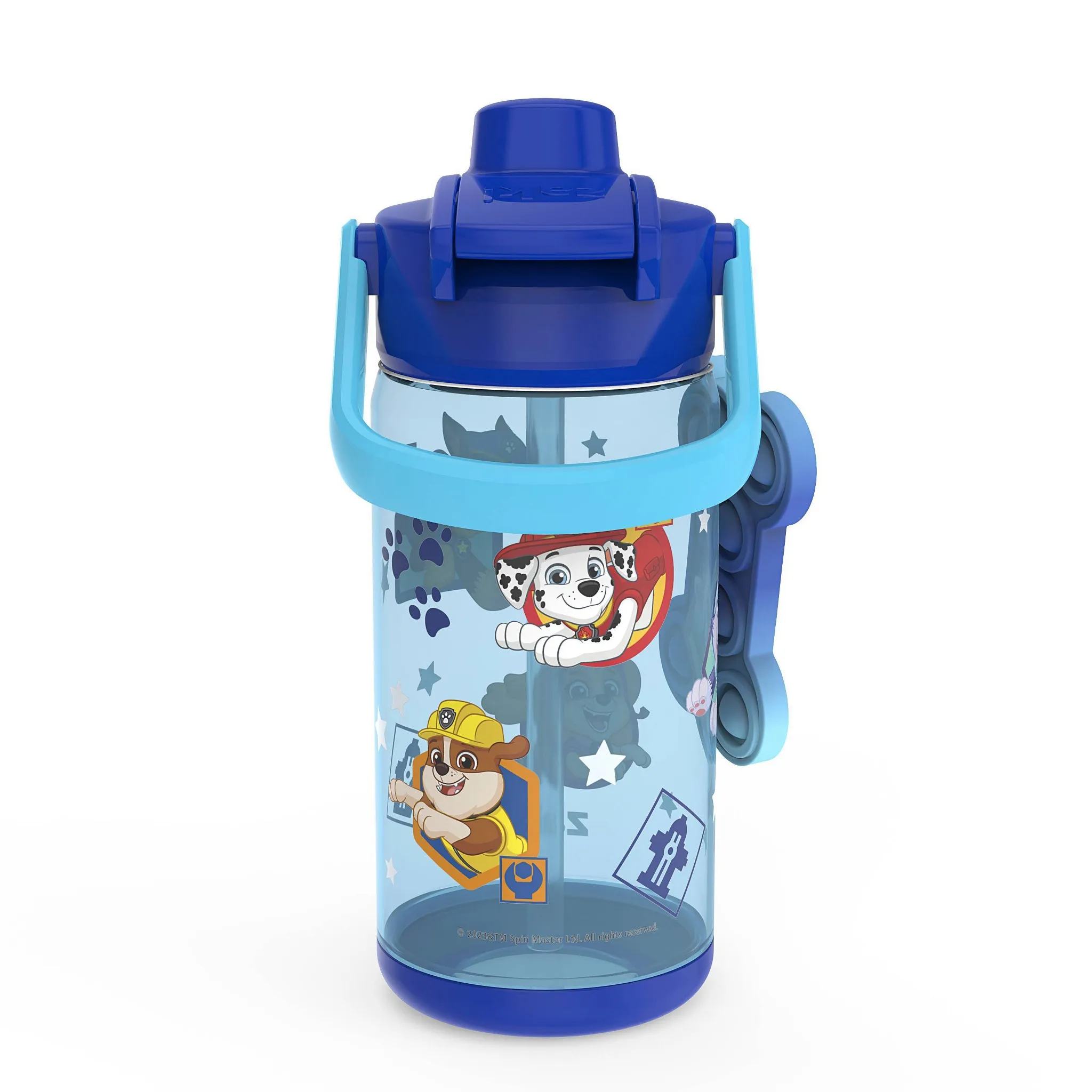 16 fl oz Kids Straw Water Bottle - Blue - Kaedas