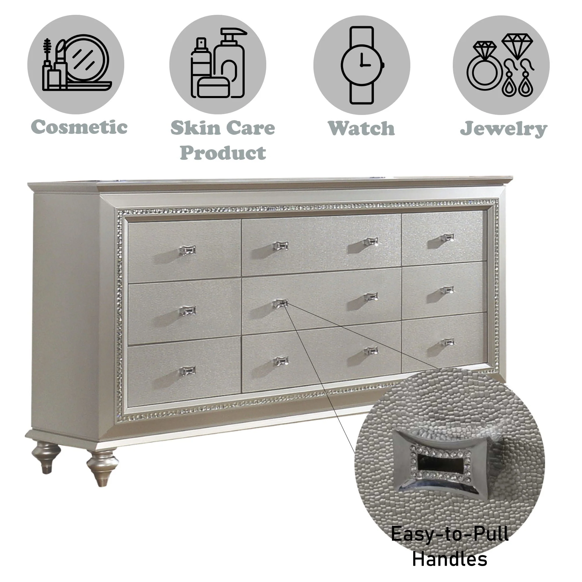 Kaitlyn - Elegant Design Dresser - Kaedas