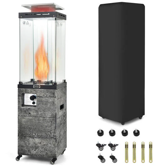 41 000 BTU Propane Patio Heater With Metal Hood-Dark Gray - Kaedas