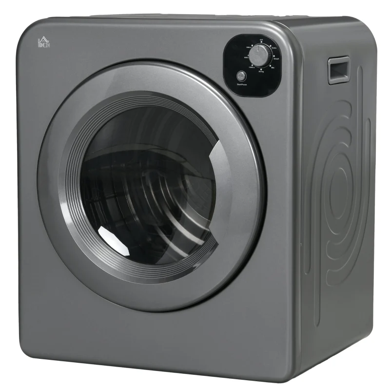 Compact Laundry Dryer 1300W Front Load Electric Dryer - Gray - Kaedas